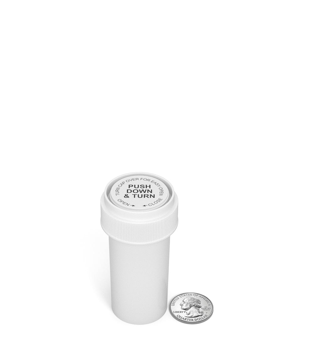 Child Resistant | Opaque White Reversible Cap Vials | 13dr - 2g - 275 Count