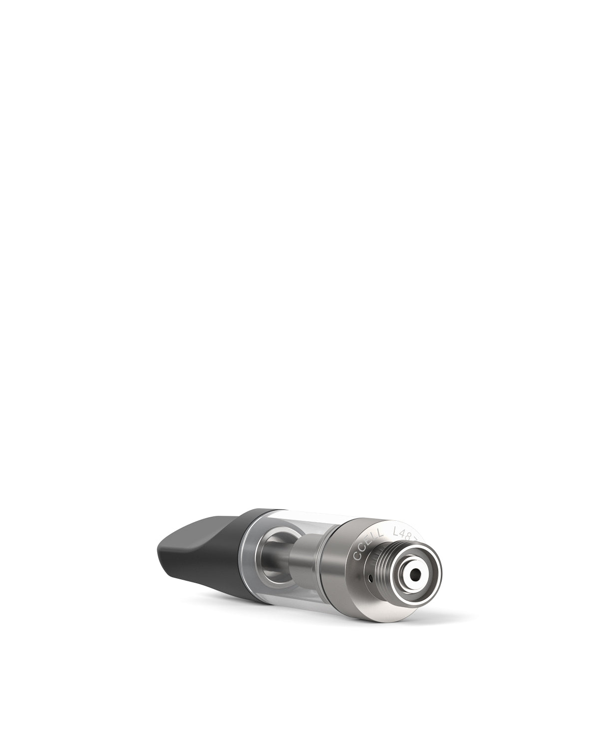 CCELL | TH2 Glass Vape Cartridge with Black Plastic Mouthpiece | 0.5mL - Screw On - 100 Count