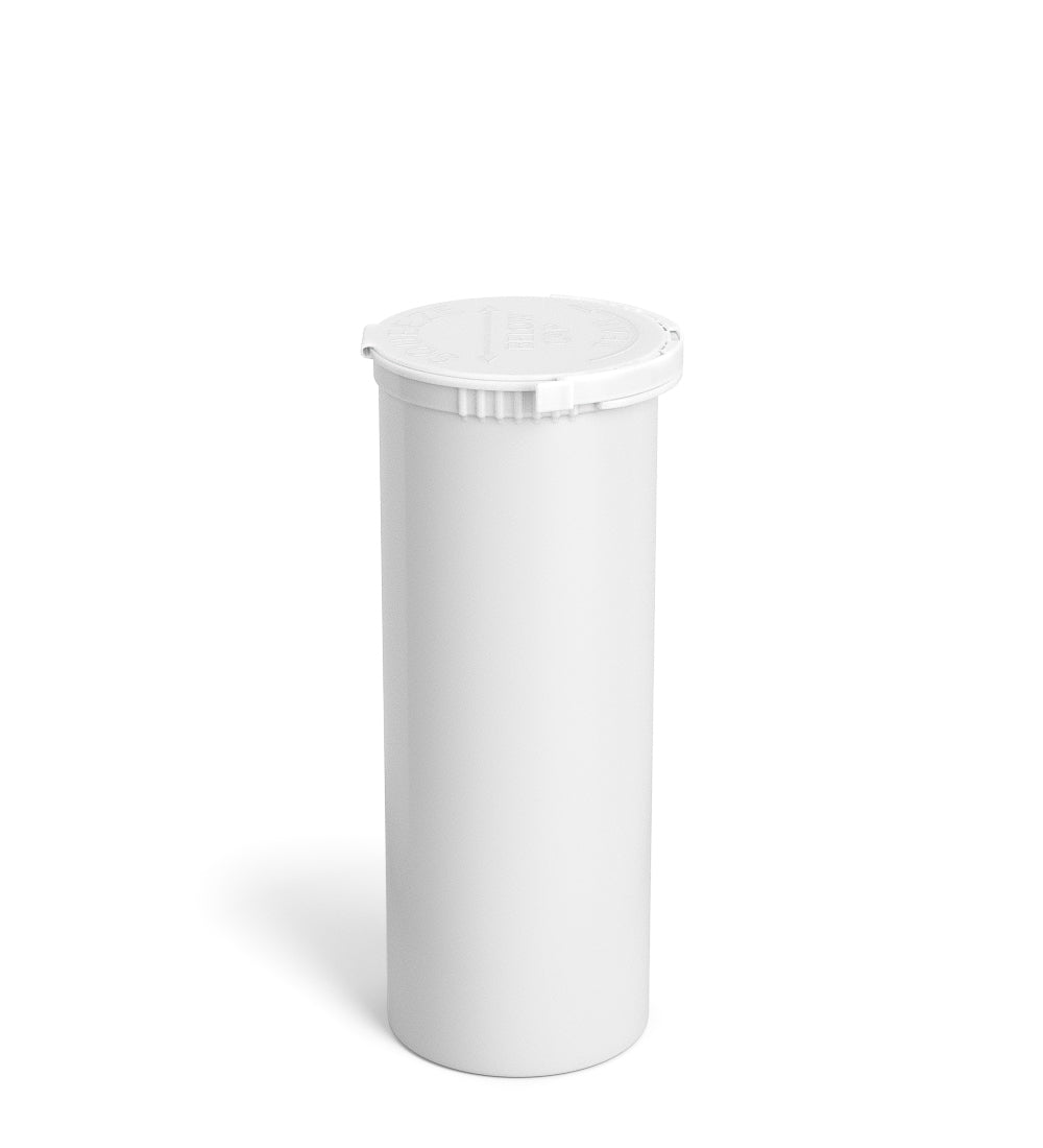 Child Resistant & Tamper Evident | Opaque White Pop Top Bottles | 60dr - 14g - 102 Count