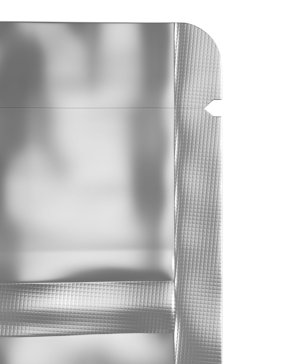 Tamper Evident | Matte Silver Vista Mylar Bags (Tear Notch) | 4in x 6.5in - 7g - 1000 Count
