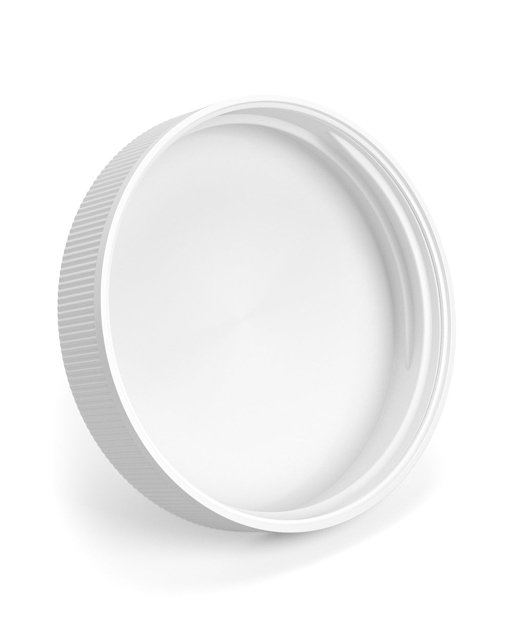 Child Resistant | Ribbed Push Down & Turn Plastic Caps | 89mm - Matte White - 205 Count