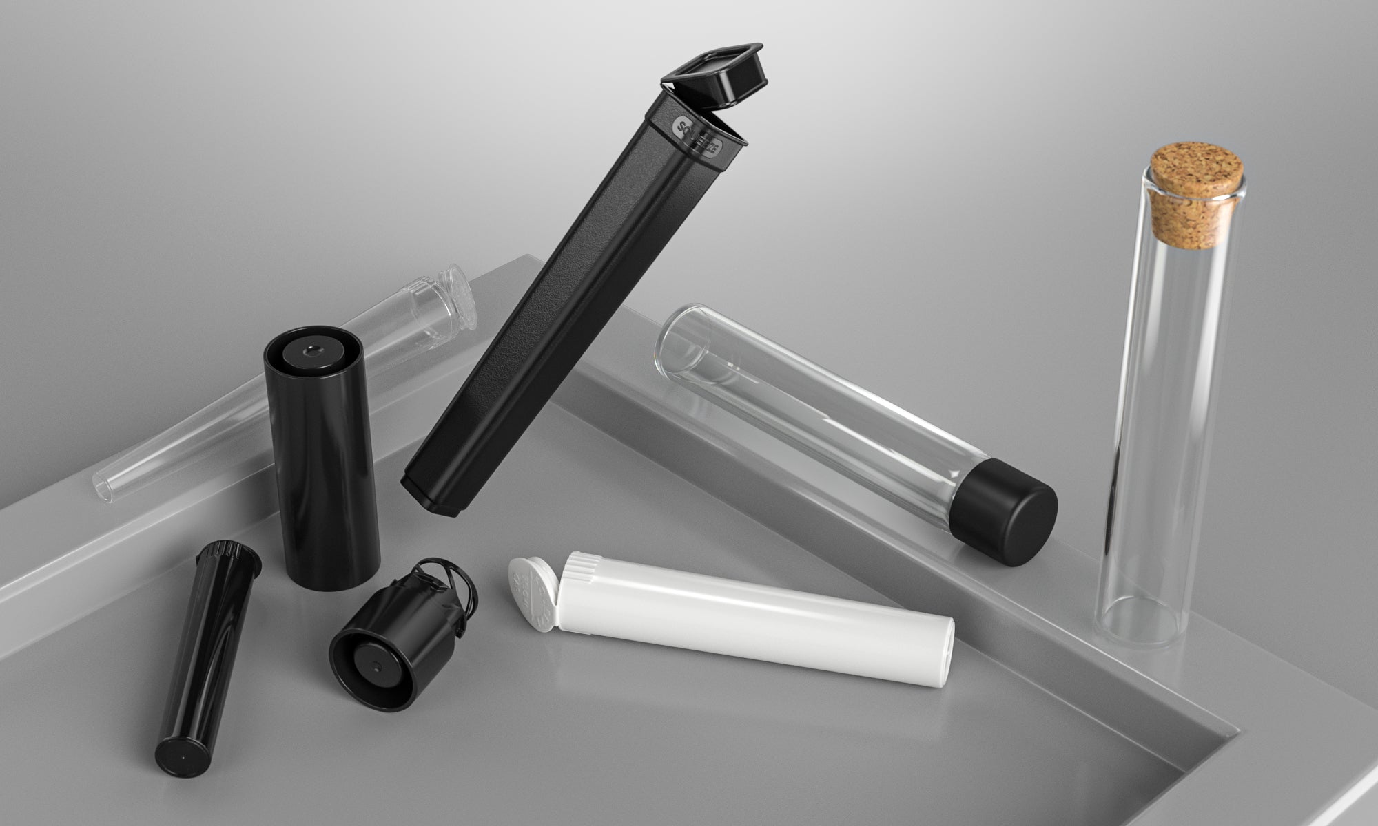 100% Biodegradable 116mm CR Opaque Black Plastic Joint Tubes