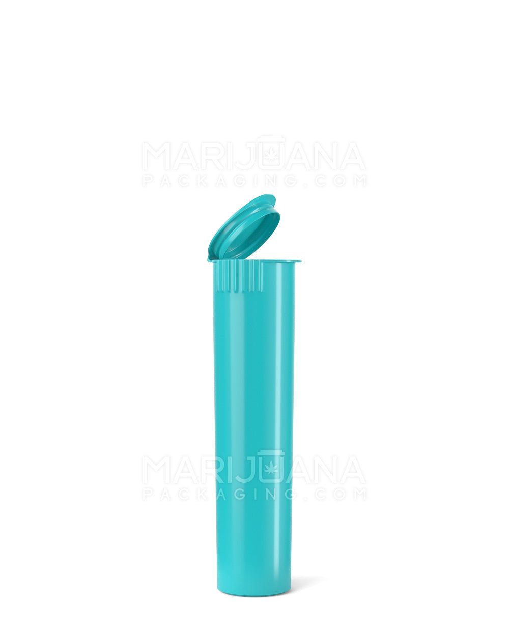 Child Resistant | 1 1/4 Size Pop Top Opaque Plastic Pre-Roll Tubes | 84mm - Teal - 1000 Count - 1
