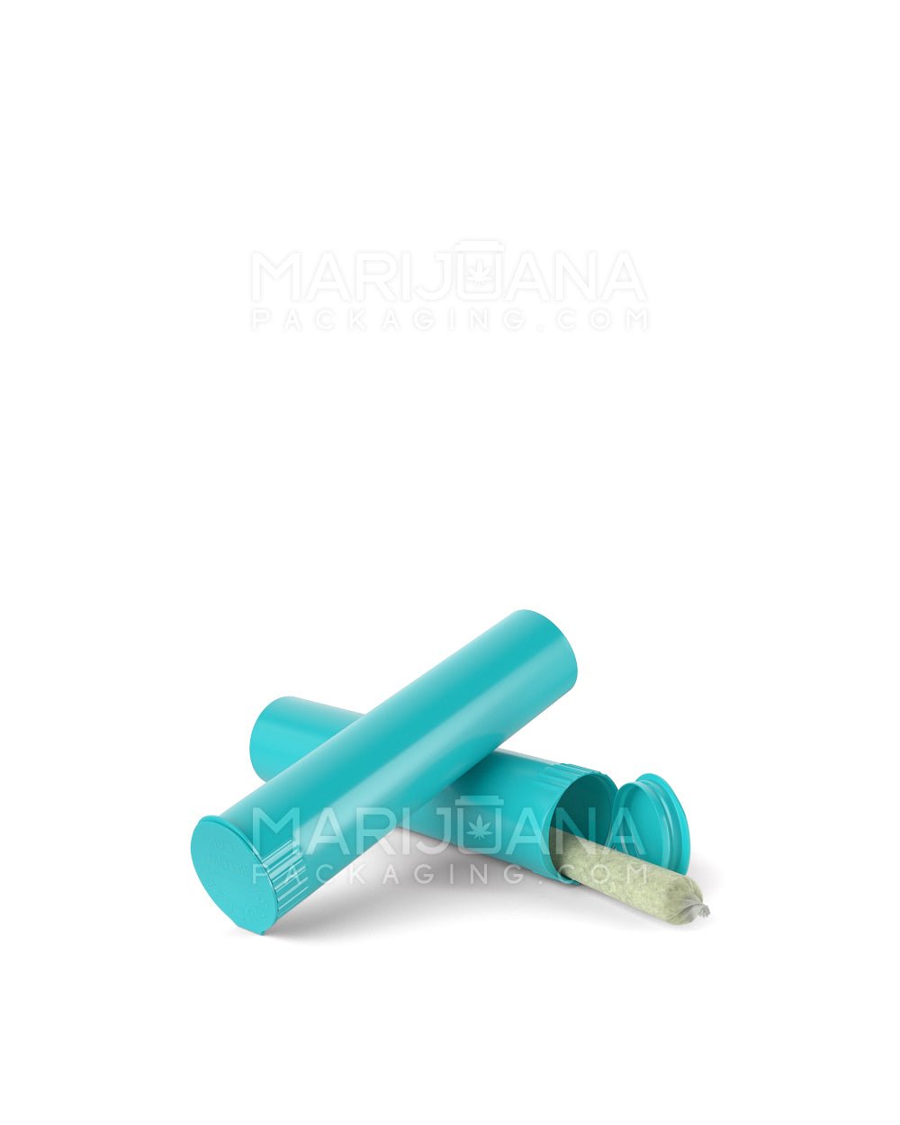 Child Resistant | 1 1/4 Size Pop Top Opaque Plastic Pre-Roll Tubes | 84mm - Teal - 1000 Count - 8