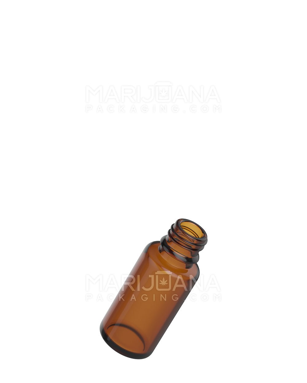 POLLEN GEAR | Sharp Shoulder Glass Tincture Dropper Bottles | 15mL - Amber - 252 Count - 5