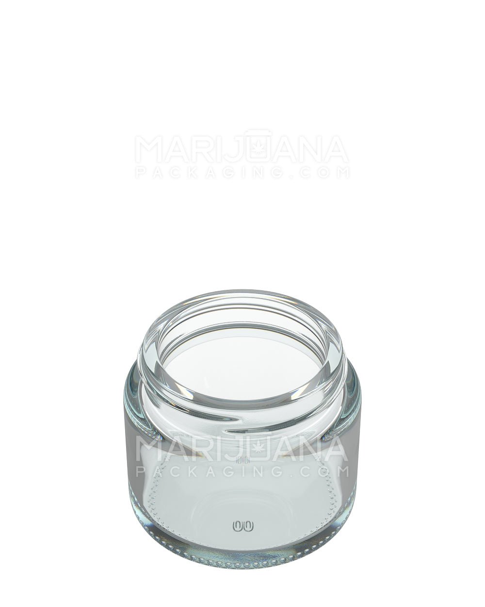 POLLEN GEAR | Flush V2 Rounded Base Clear Glass Jars | 48mm - 2oz - 120 Count - 2