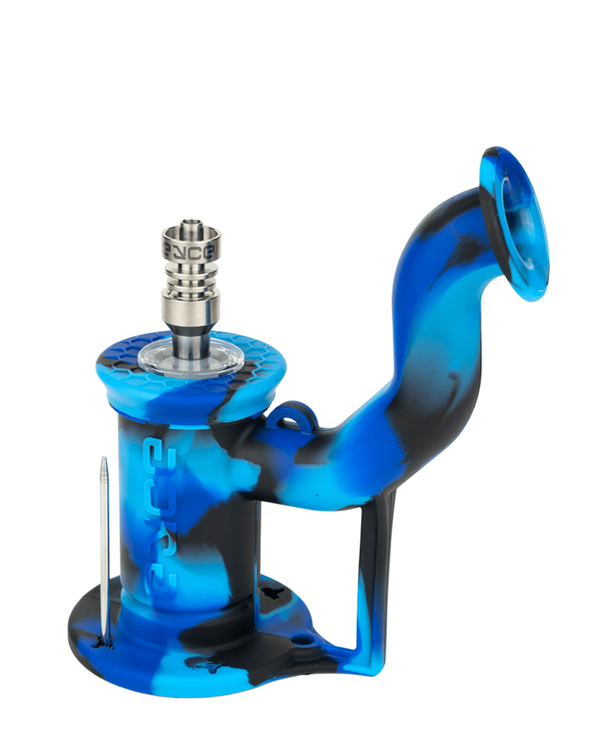 Eyce | 'Retail Display' Silicone Assorted Dab Rig II | 6in Tall - 10mm Banger - 9 Count - 11