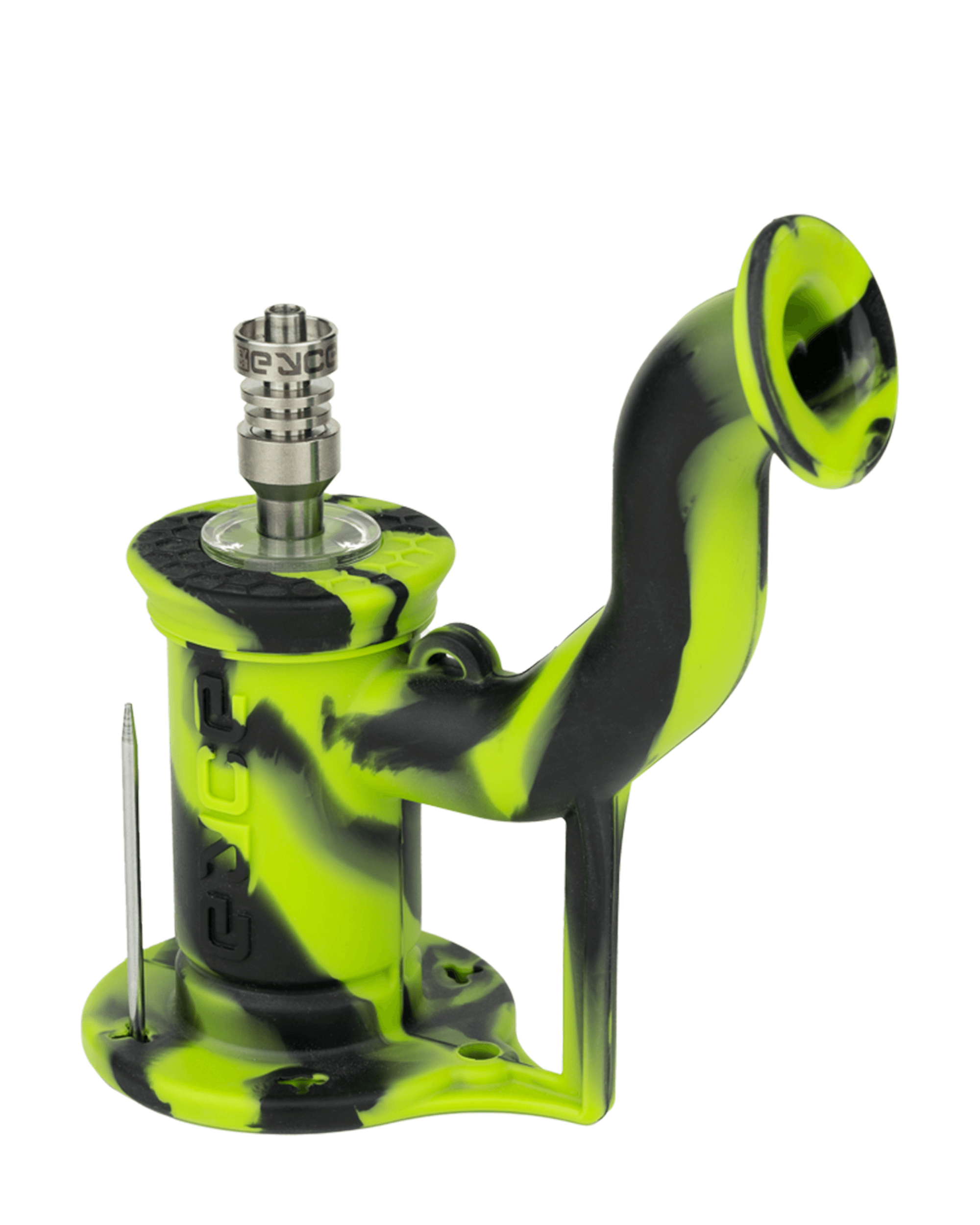 Eyce | 'Retail Display' Silicone Assorted Dab Rig II | 6in Tall - 10mm Banger - 9 Count - 7