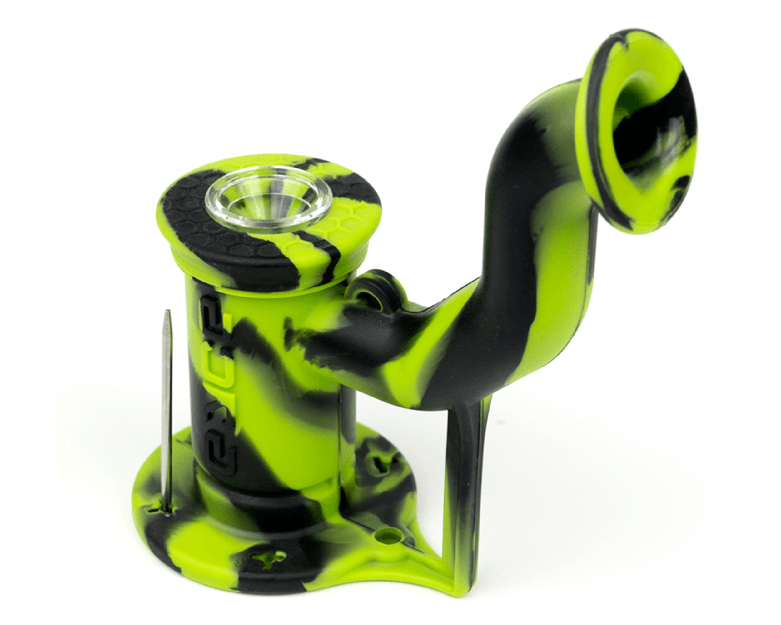 Eyce | 'Retail Display' Silicone Assorted Dab Rig II | 6in Tall - 10mm Banger - 9 Count - 8