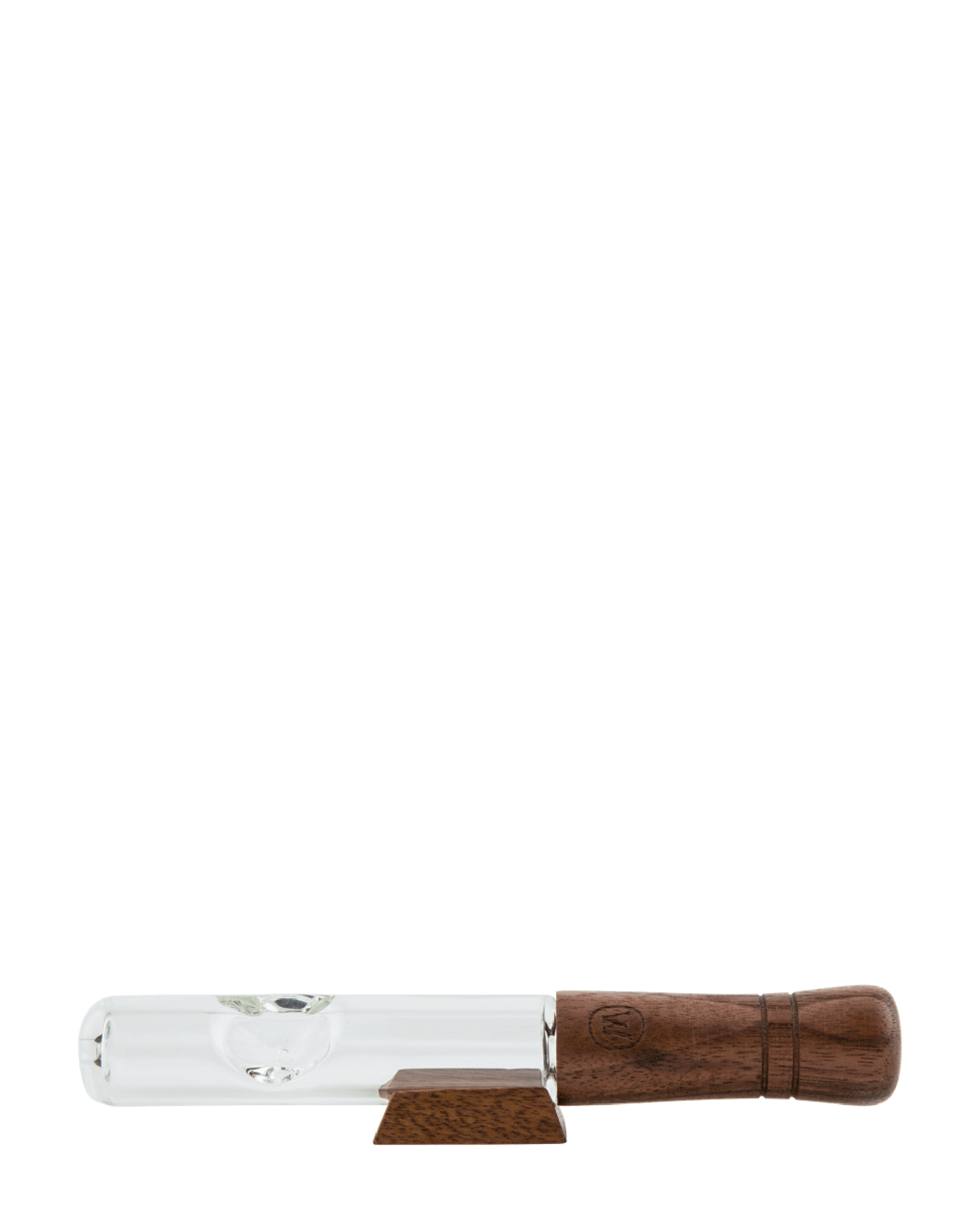 Marley Natural | Steamroller Heat Resistant Hand Pipe | 6.5in Long - Glass - Black Walnut - 2