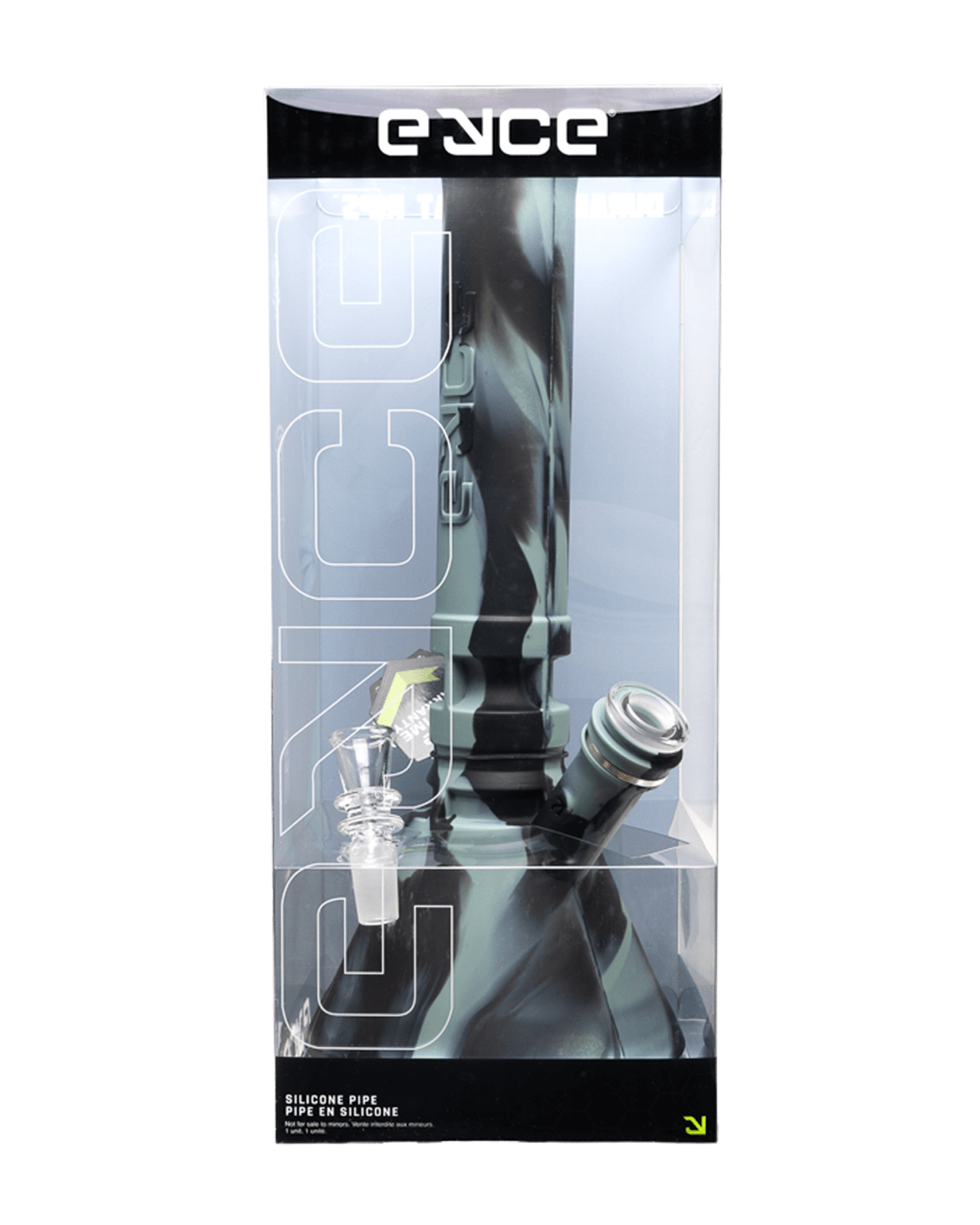 Eyce | Straight Neck Platinum-Cure Silicone Beaker Water Pipe | 12in Tall - 14mm Bowl - Assorted - 3