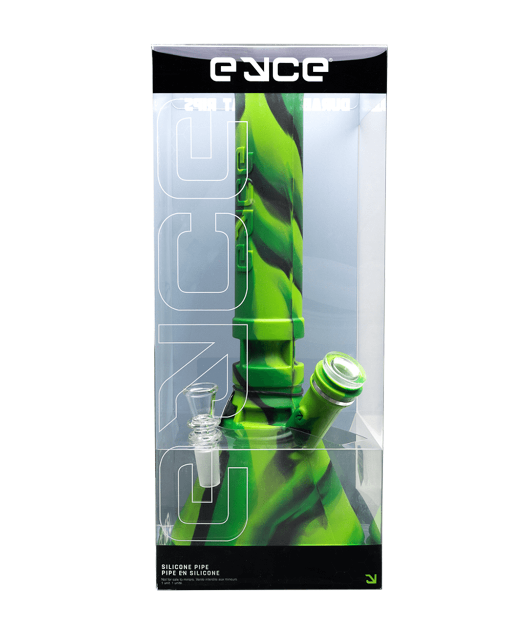 Eyce | Straight Neck Platinum-Cure Silicone Beaker Water Pipe | 12in Tall - 14mm Bowl - Assorted - 4