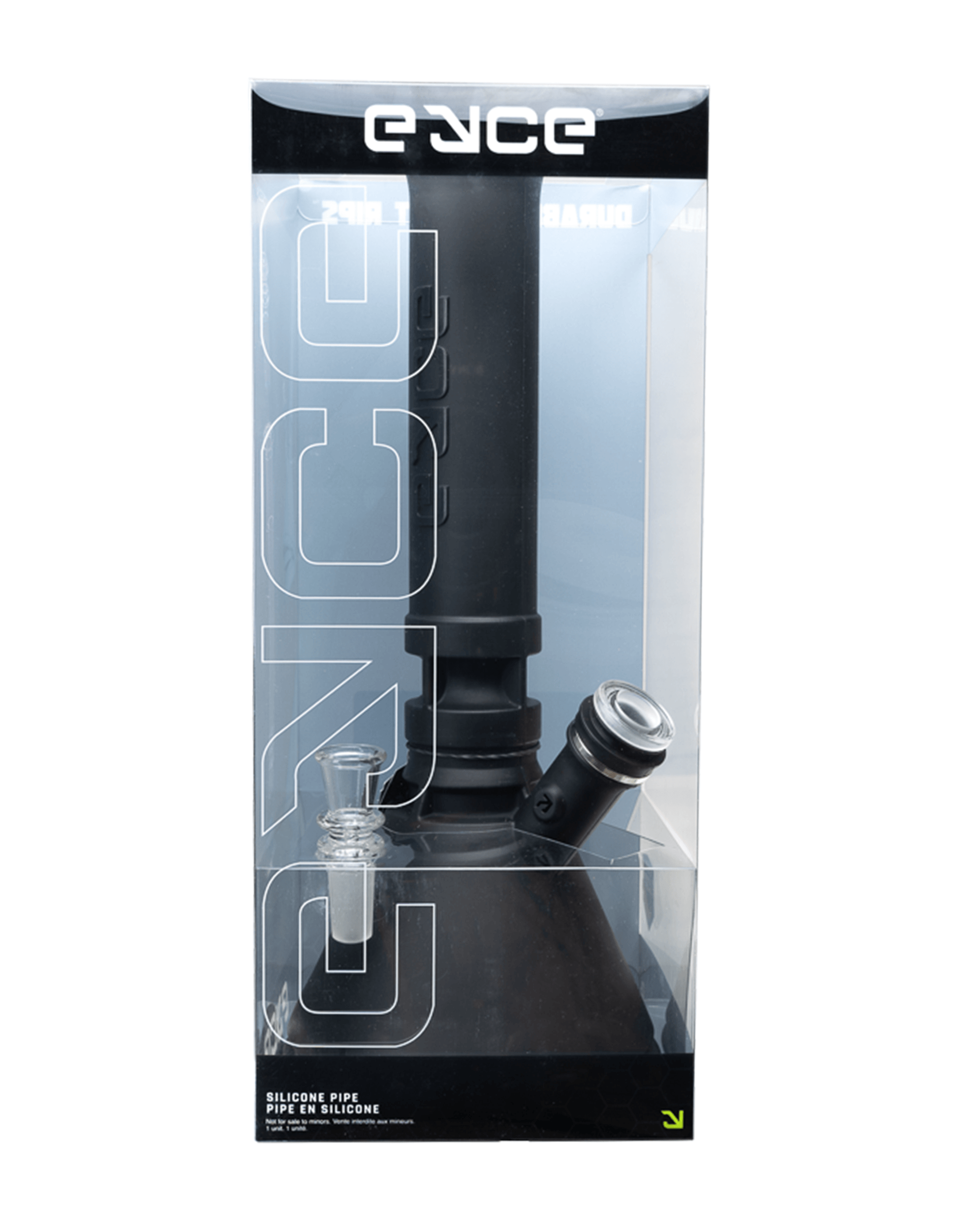 Eyce | Straight Neck Platinum-Cure Silicone Beaker Water Pipe | 12in Tall - 14mm Bowl - Assorted - 6