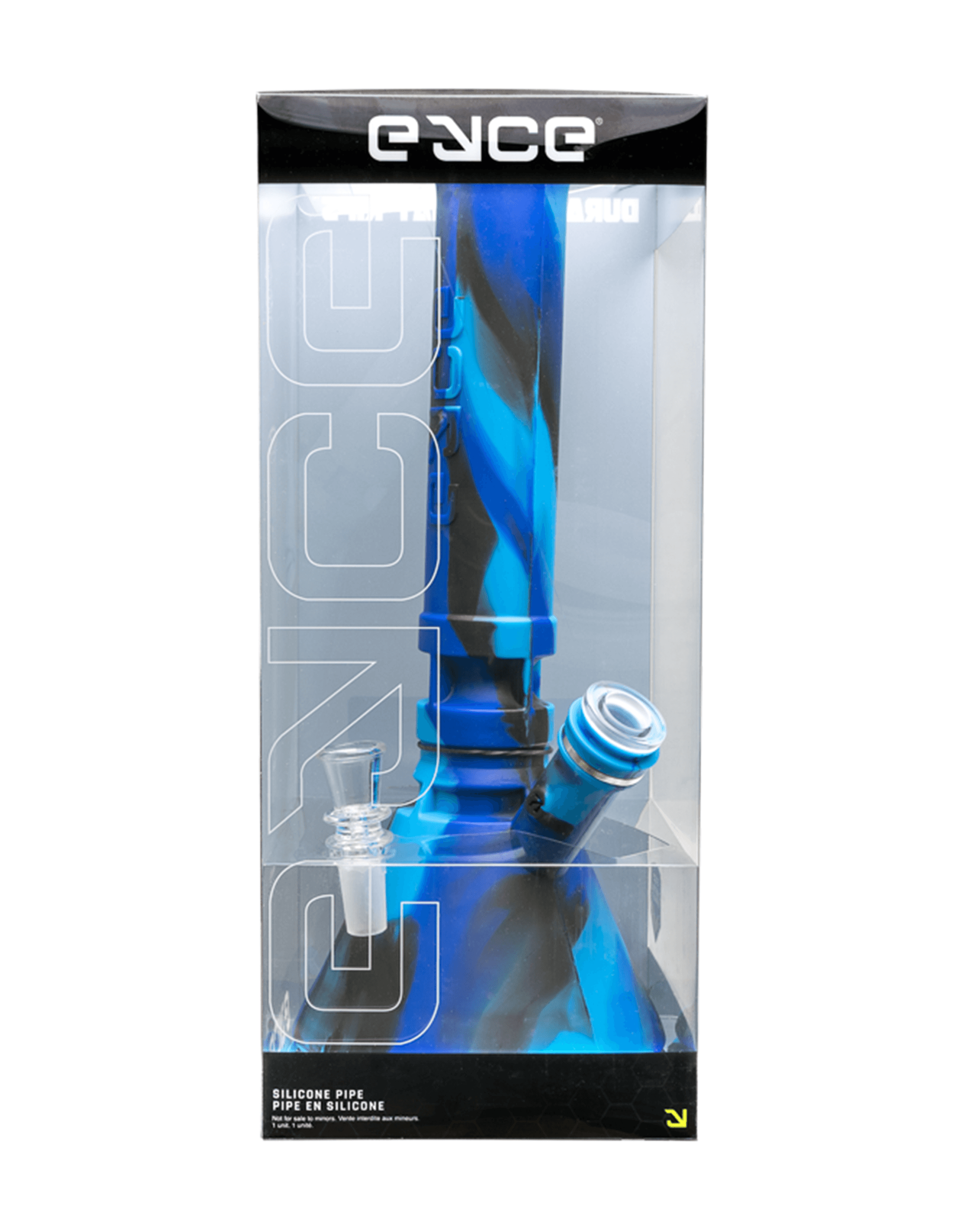 Eyce | Straight Neck Platinum-Cure Silicone Beaker Water Pipe | 12in Tall - 14mm Bowl - Assorted - 8