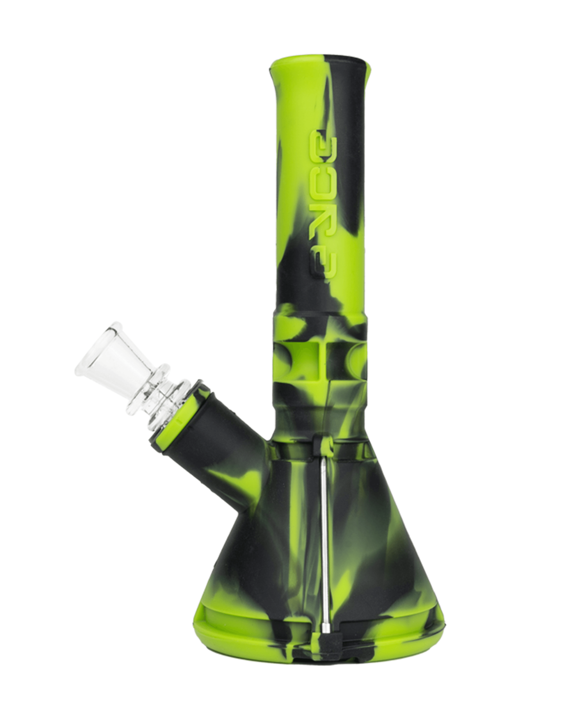 Eyce | Straight Neck Platinum-Cure Silicone Mini Beaker Water Pipe | 7in Tall - 14mm Bowl - Assorted - 11