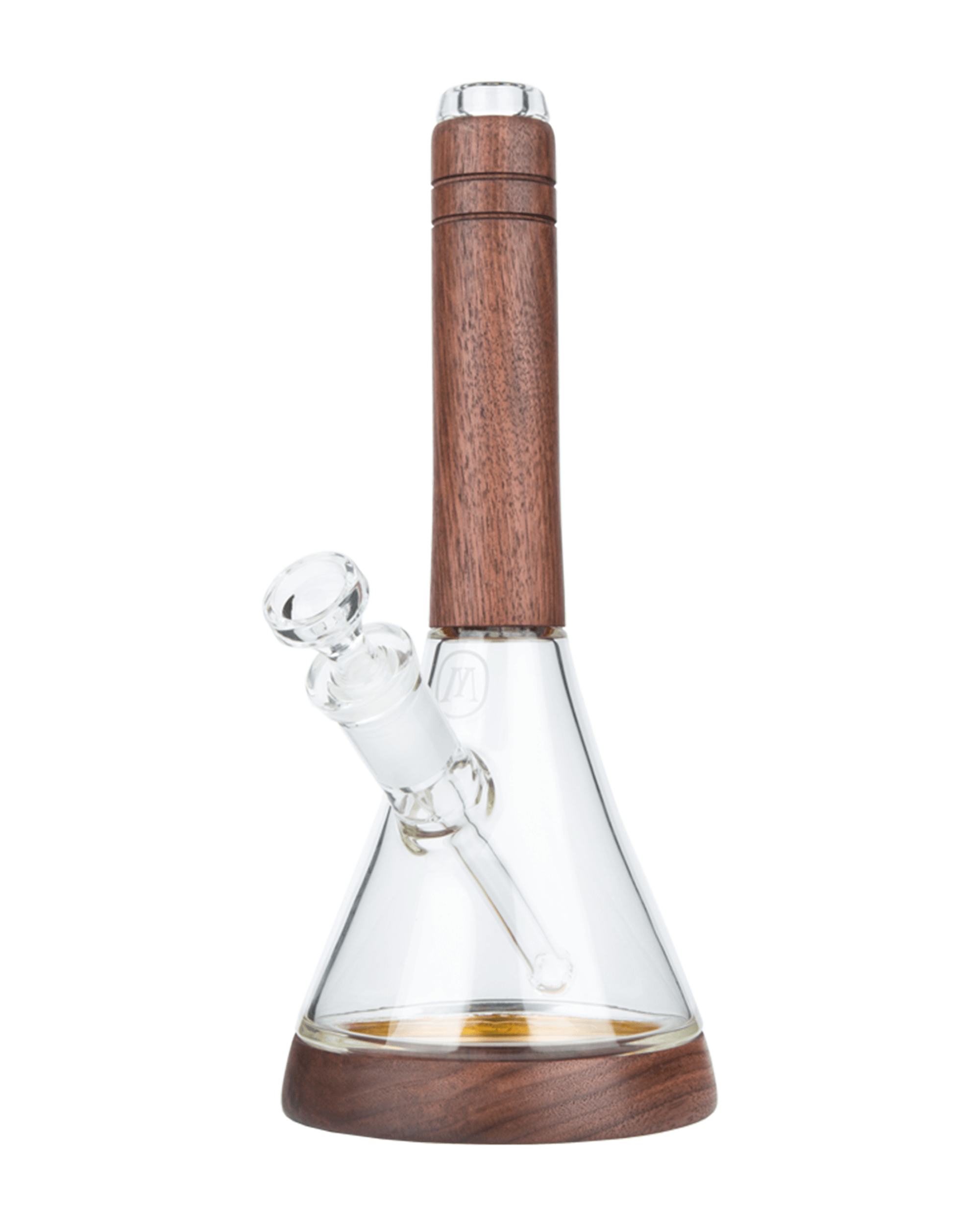 Marley Natural | Straight Glass Beaker Water Pipe | 12in Tall - 14mm Bowl - Black Walnut - 1
