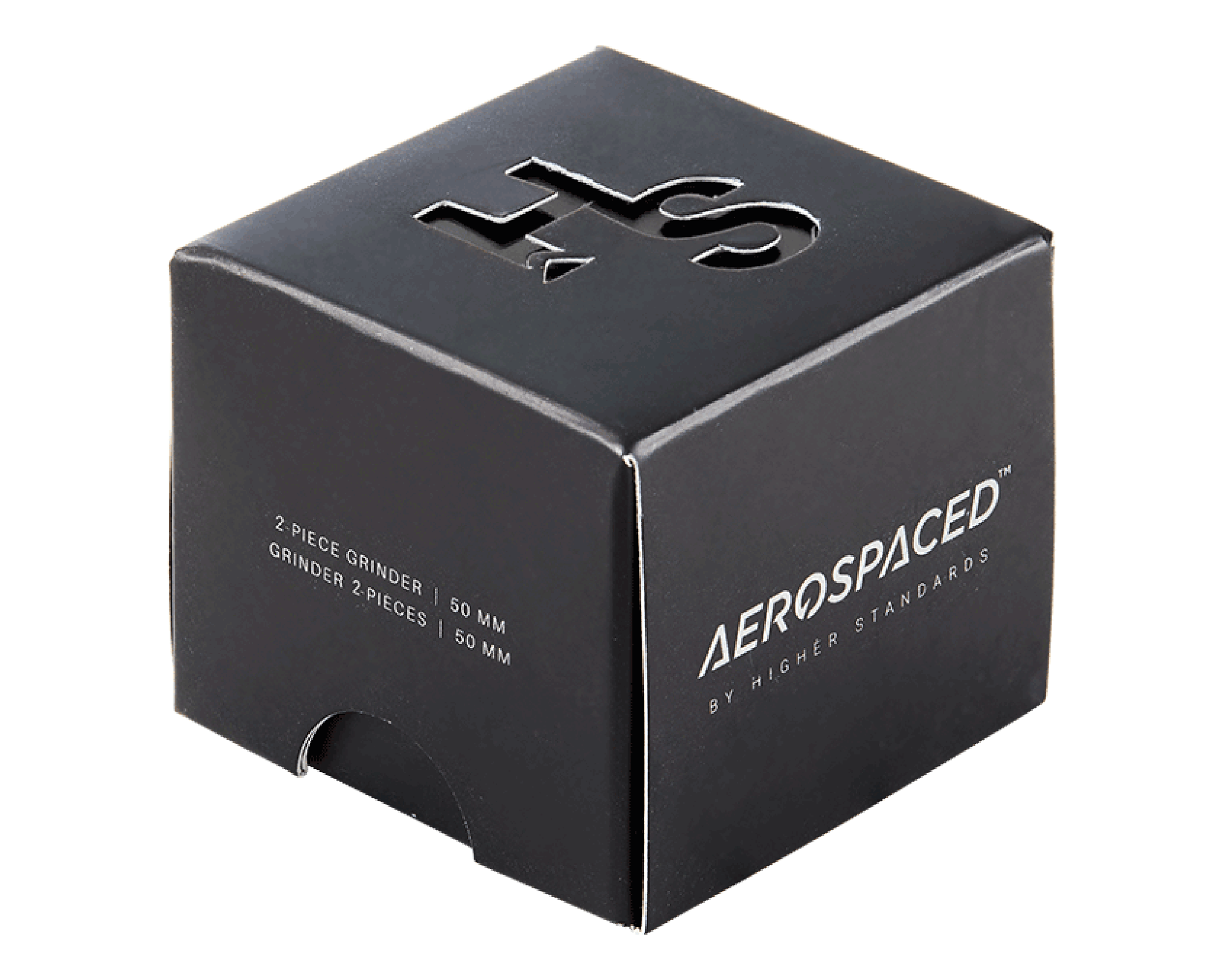 Aerospaced | Aluminum Metal Toothless Grinder | 2 Piece - 50mm - Black - 2