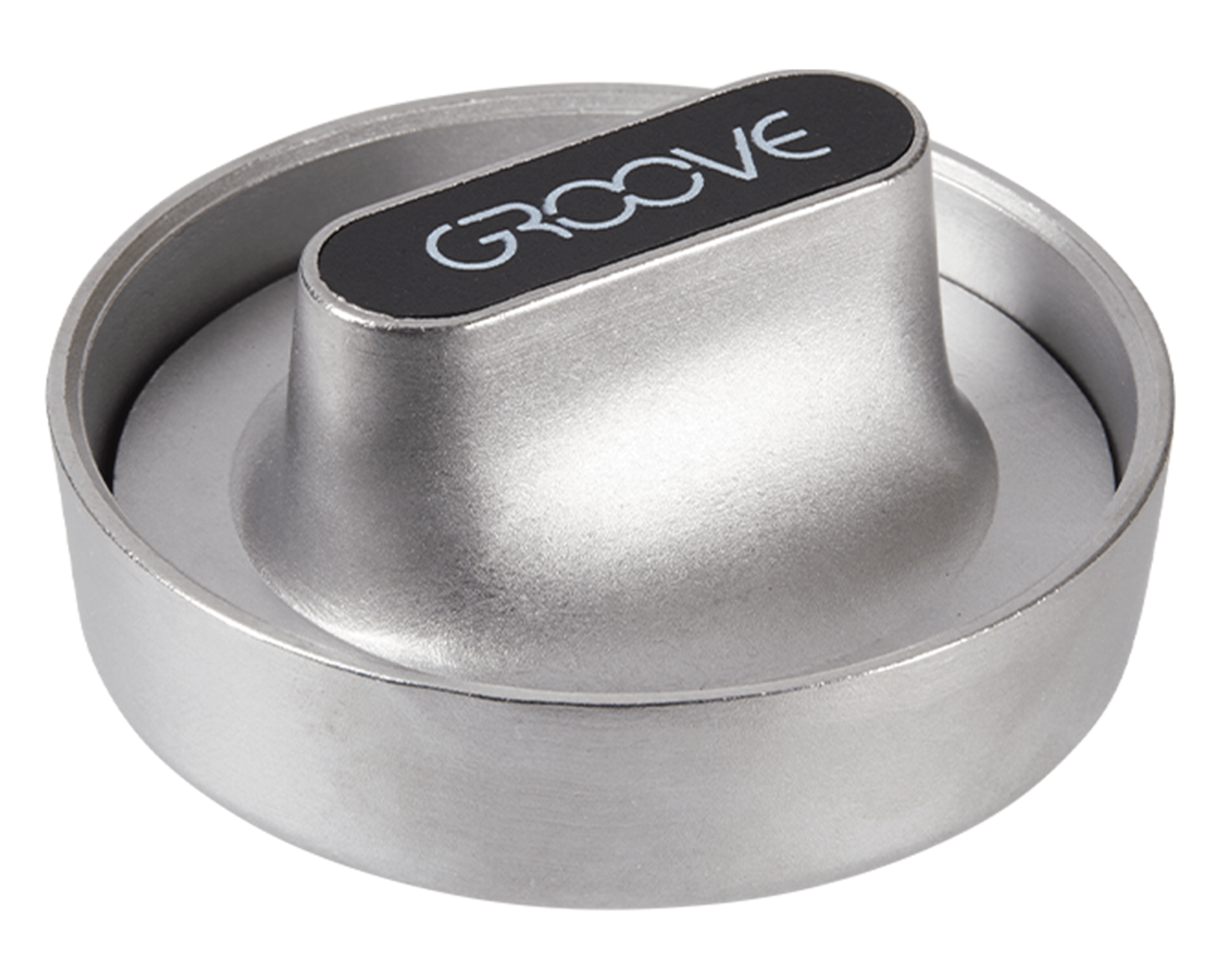 Groove | 'Retail Display' Pivot Aluminum Silver Grinder w/ Knob Grip | 2 Piece - 50mm - 12 Count - 8