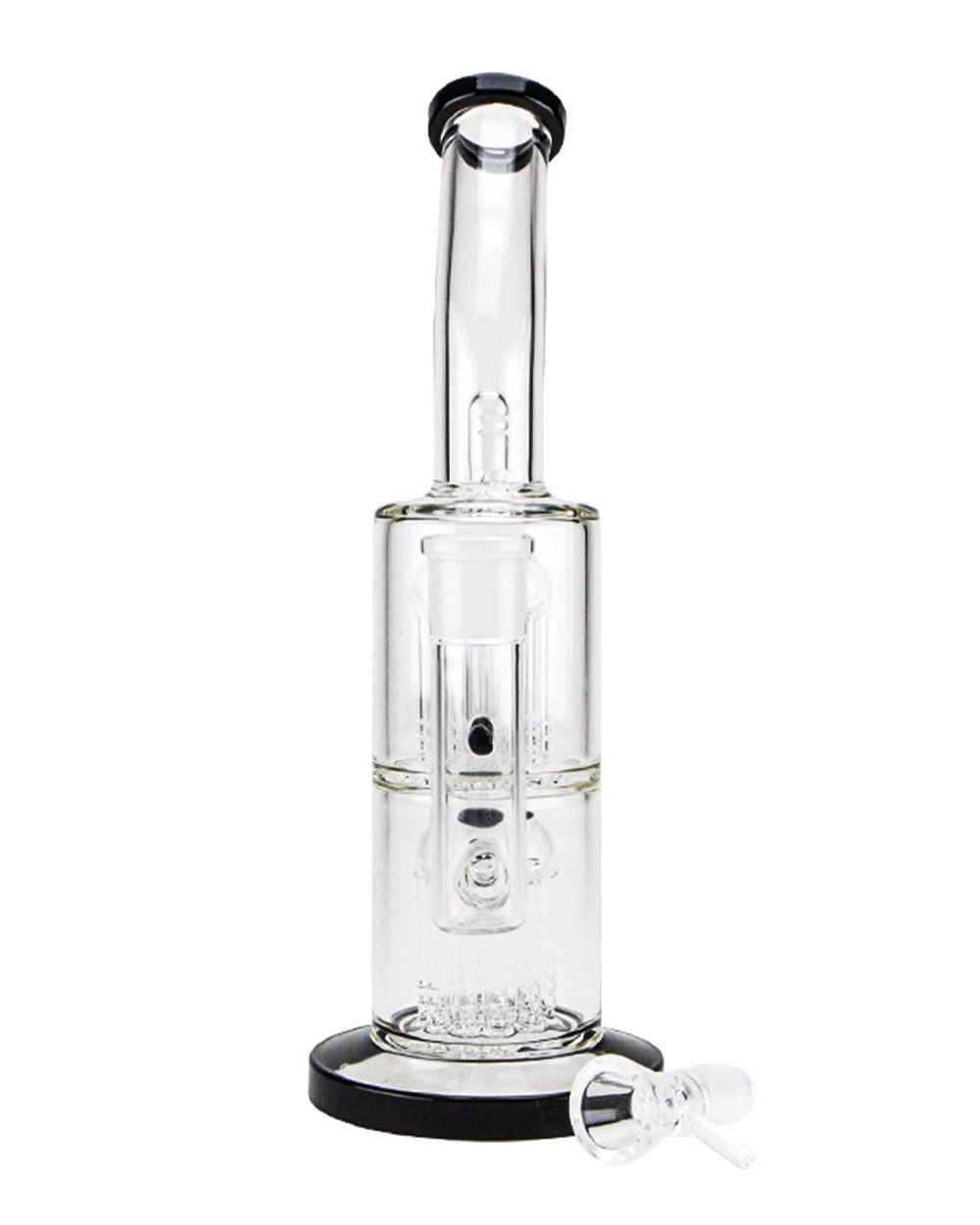 11.5" Percolator Double Tree Arm Water Pipe 18mm - 2