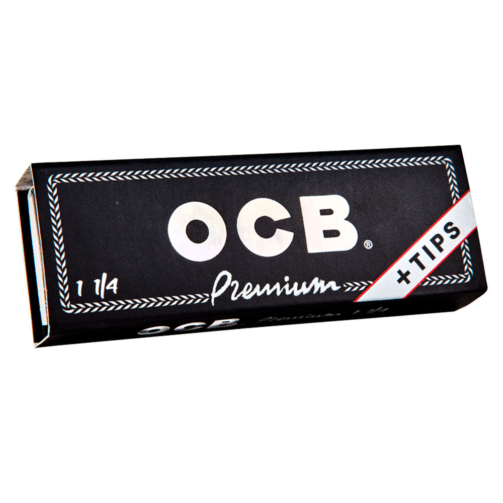 OCB | 'Retail Display' 1 1/4 Size Rolling Papers + Filter Tips | 76mm - Premium - 24 Count - 3