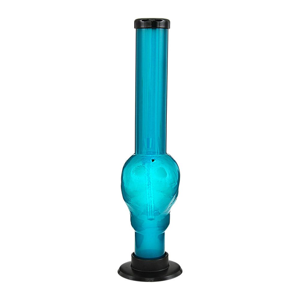 Straight Neck Acrylic Egg Water Pipe | 12in Tall - Grommet Bowl - Assorted - 3