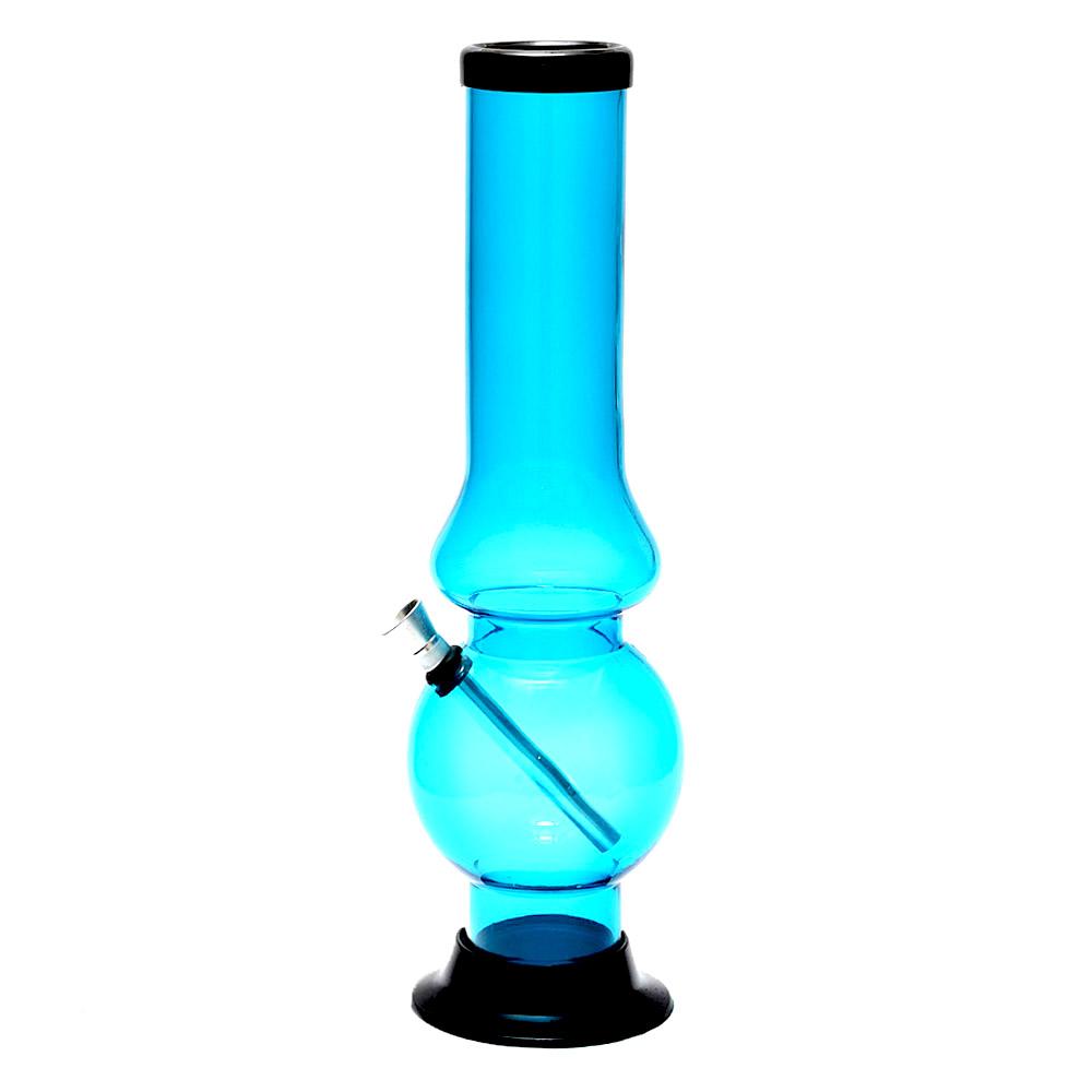 Straight Neck Acrylic Egg Water Pipe | 12in Tall - Grommet Bowl - Assorted - 9
