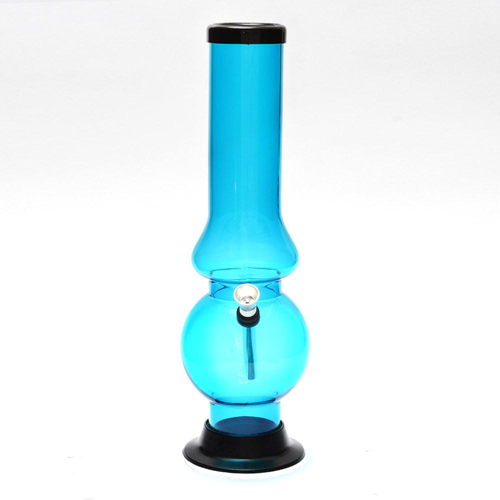 Straight Neck Acrylic Egg Water Pipe | 12in Tall - Grommet Bowl - Assorted - 14