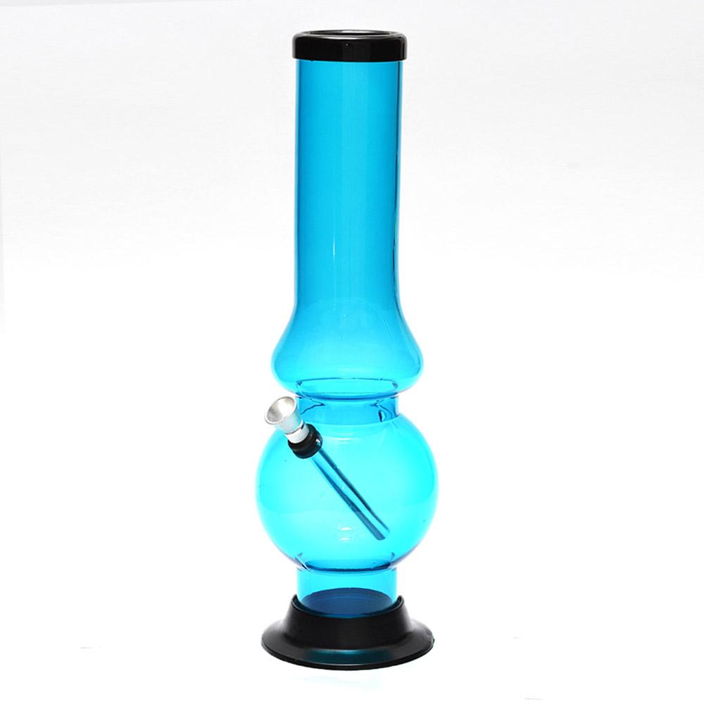 Straight Neck Acrylic Egg Water Pipe | 12in Tall - Grommet Bowl - Assorted - 13