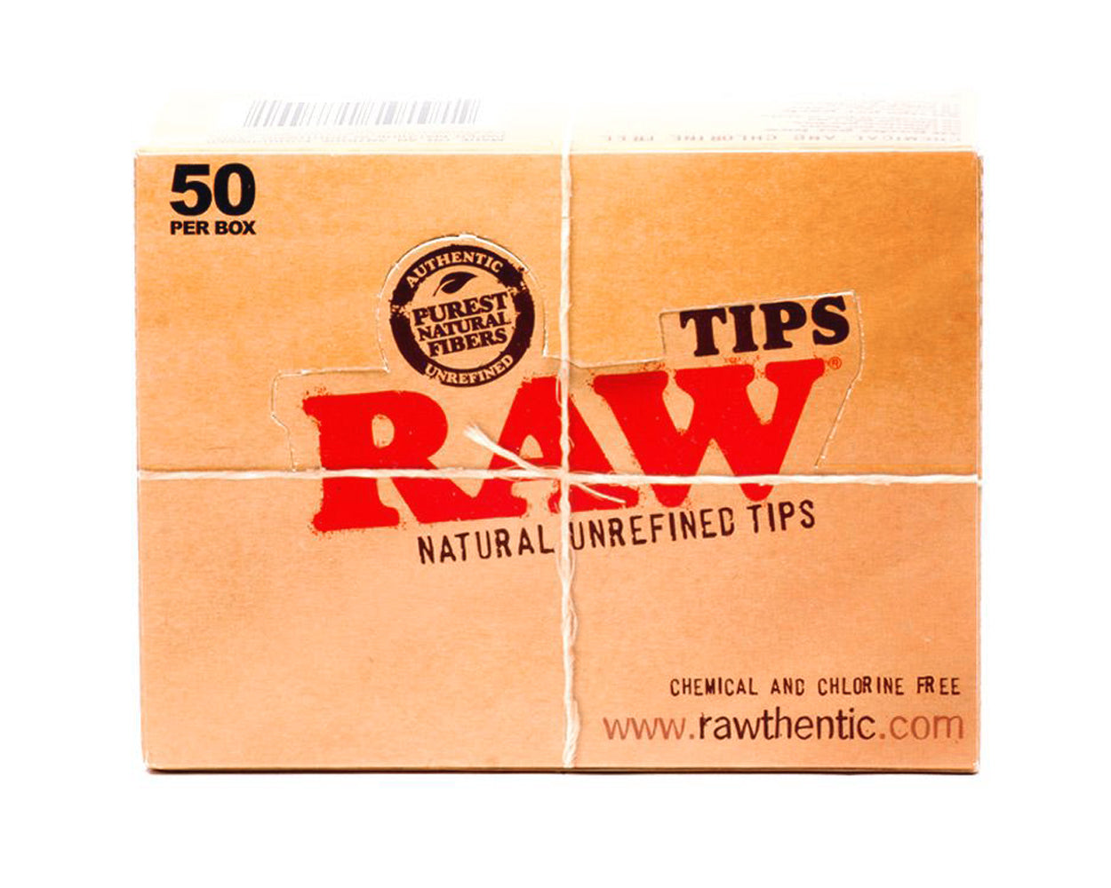 RAW | 'Retail Display' Rolling Paper Tips | Natural Paper - 50 Count - 2