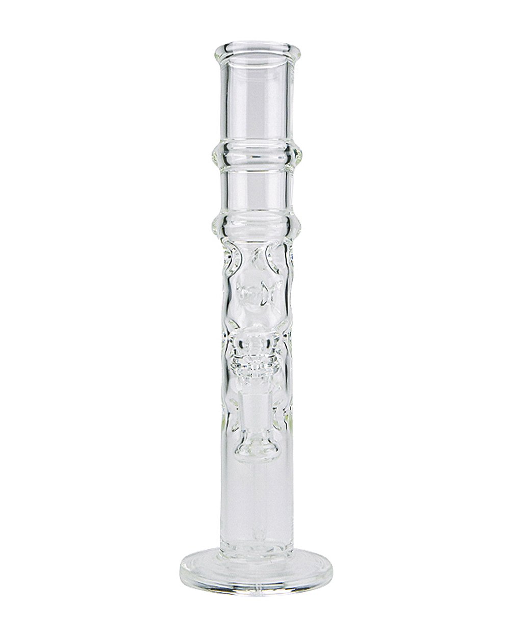 12.5" Clear Straight Ring with Indent Water Pipe 14mm - 3