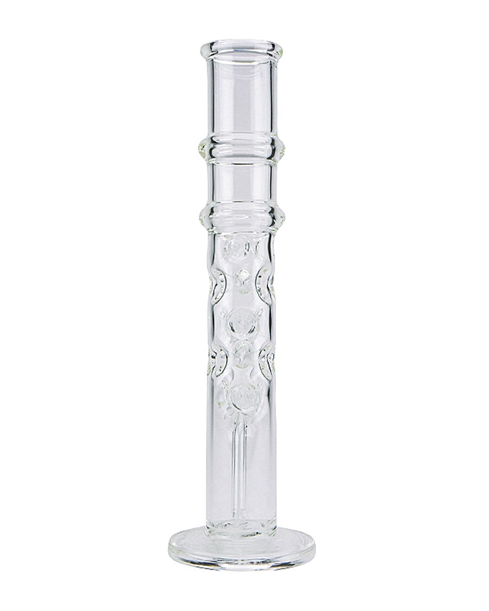 12.5" Clear Straight Ring with Indent Water Pipe 14mm - 4