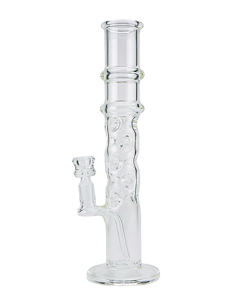 12.5" Clear Straight Ring with Indent Water Pipe 14mm - 1