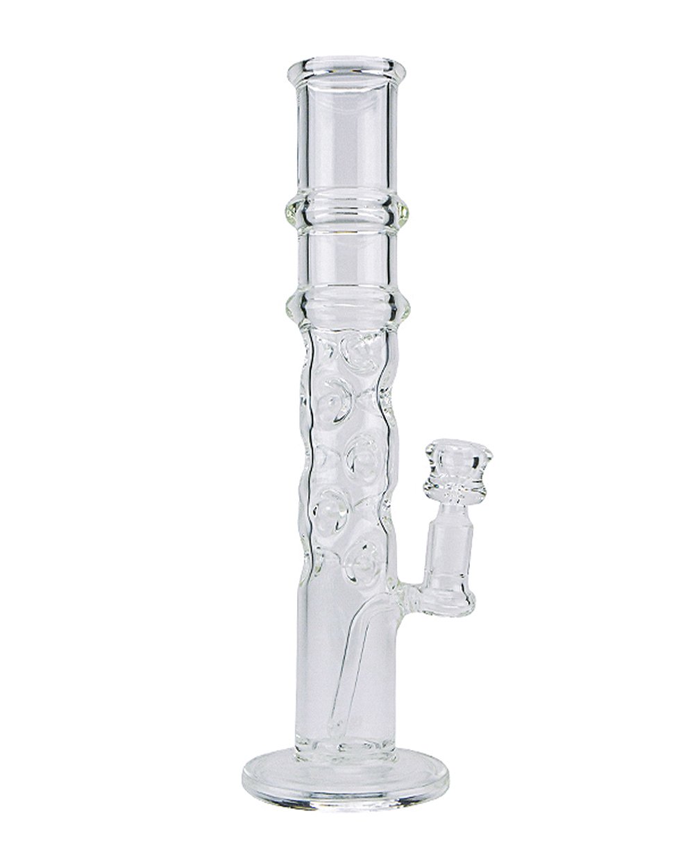 12.5" Clear Straight Ring with Indent Water Pipe 14mm - 5