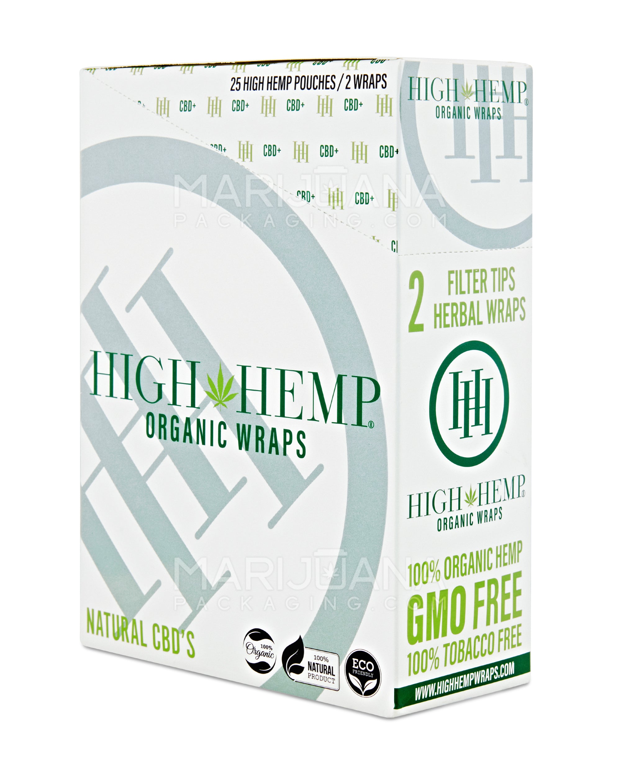 HIGH HEMP | 'Retail Display' Organic Hemp Blunt Wraps | 100mm - Original - 25 Count
