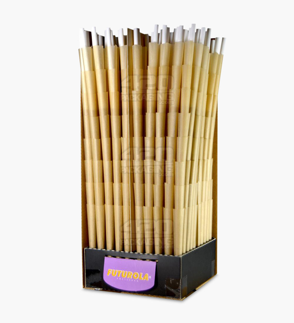 Futurola 98mm Slim Size Dutch Brown Pre Rolled Paper Cones 800/Box - 2