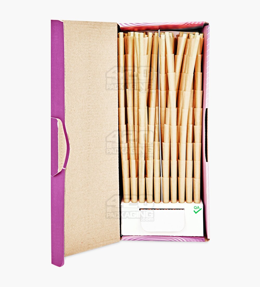 Cones + Supply 84mm 1 1/4 Size Pre Rolled Natural Cones 900/Box - 2