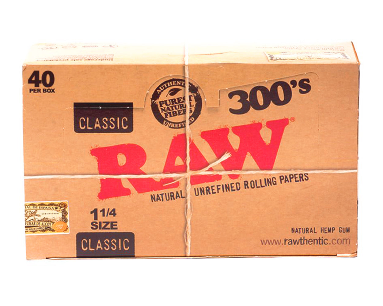 RAW | 'Retail Display' 300's 1 1/4 Size Rolling Papers | 83mm - Classic - 40 Count - 2