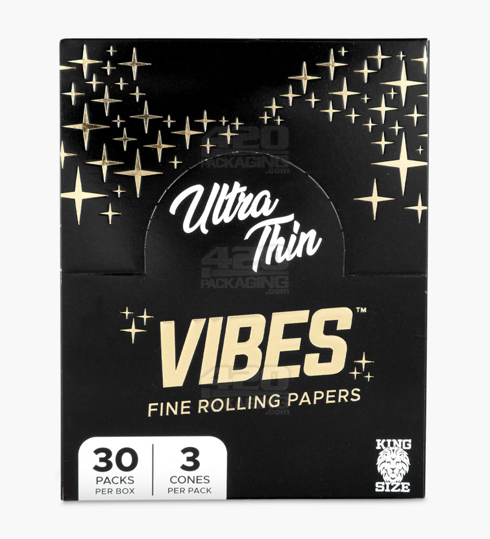Vibes Retail Display Ultra Thin King Size Pre-Rolled Cones 30 Packs - 4