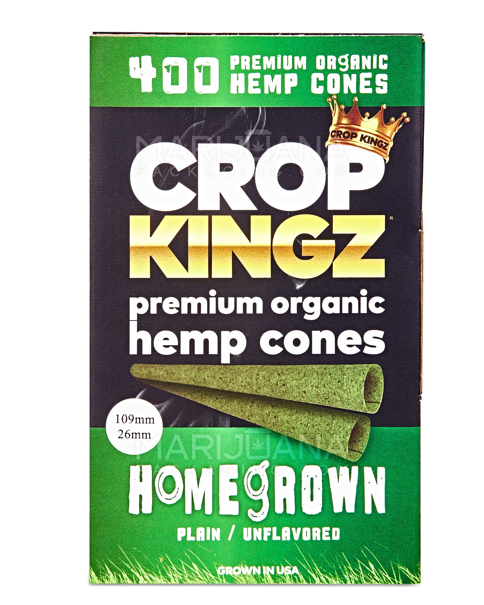 CROP KINGZ | King Size Premium Organic Hemp Cones | 109mm - Hemp Paper - 400 Count - 5