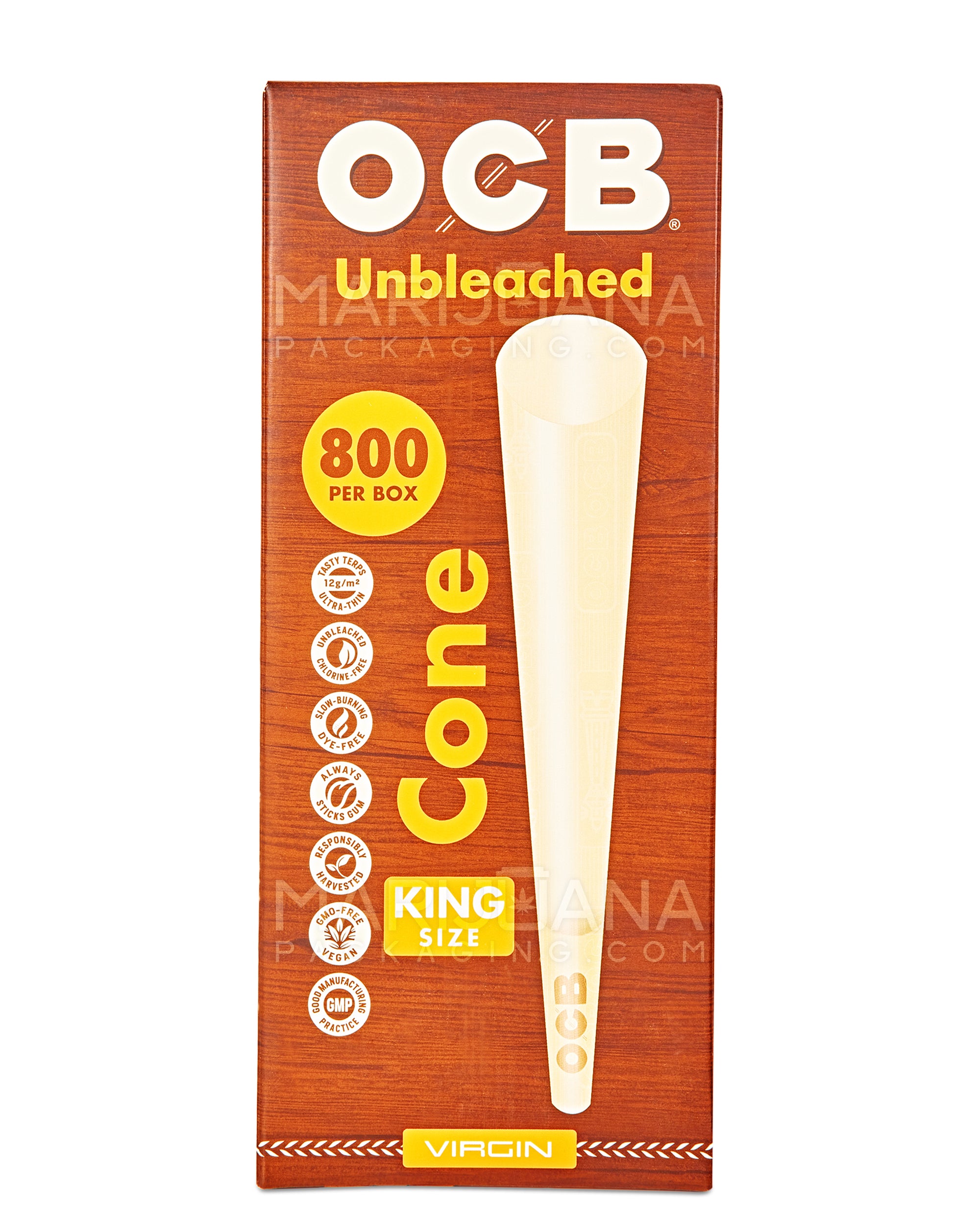 OCB | King Size Virgin Pre-Rolled Cones | 109mm - Unbleached Paper - 800 Count - 4