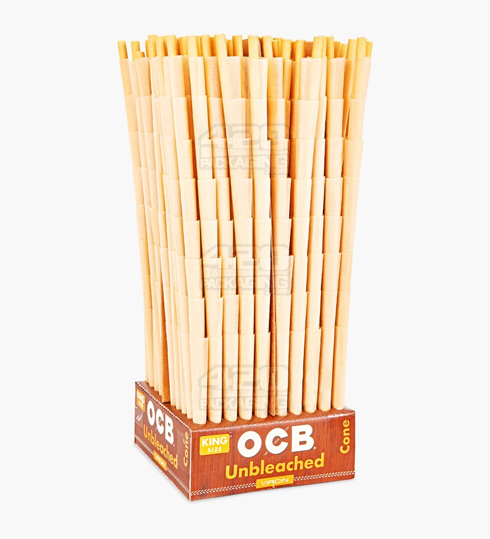 109mm OCB Virgin King Size Cones - 26mm Filter (1.3 Grams) 800/Box - 2