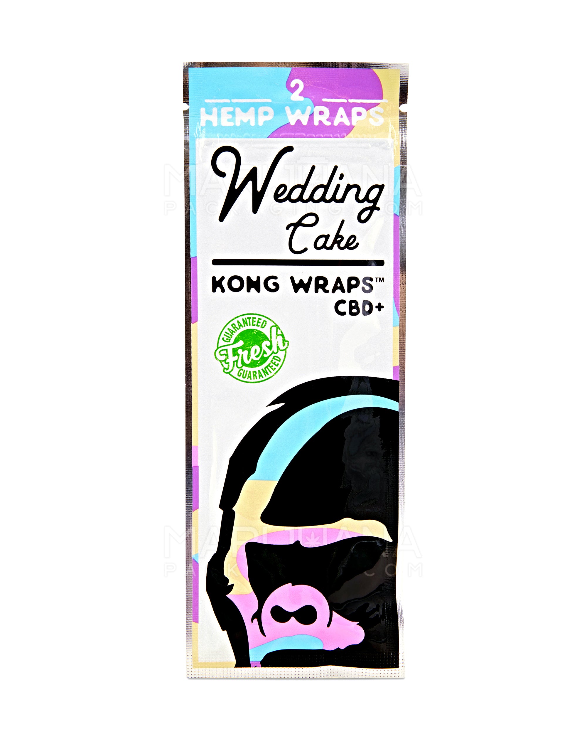 KONG WRAPS | 'Retail Display' Organic Hemp Blunt Wraps | CBD Infused - Wedding Cake - 25 Count