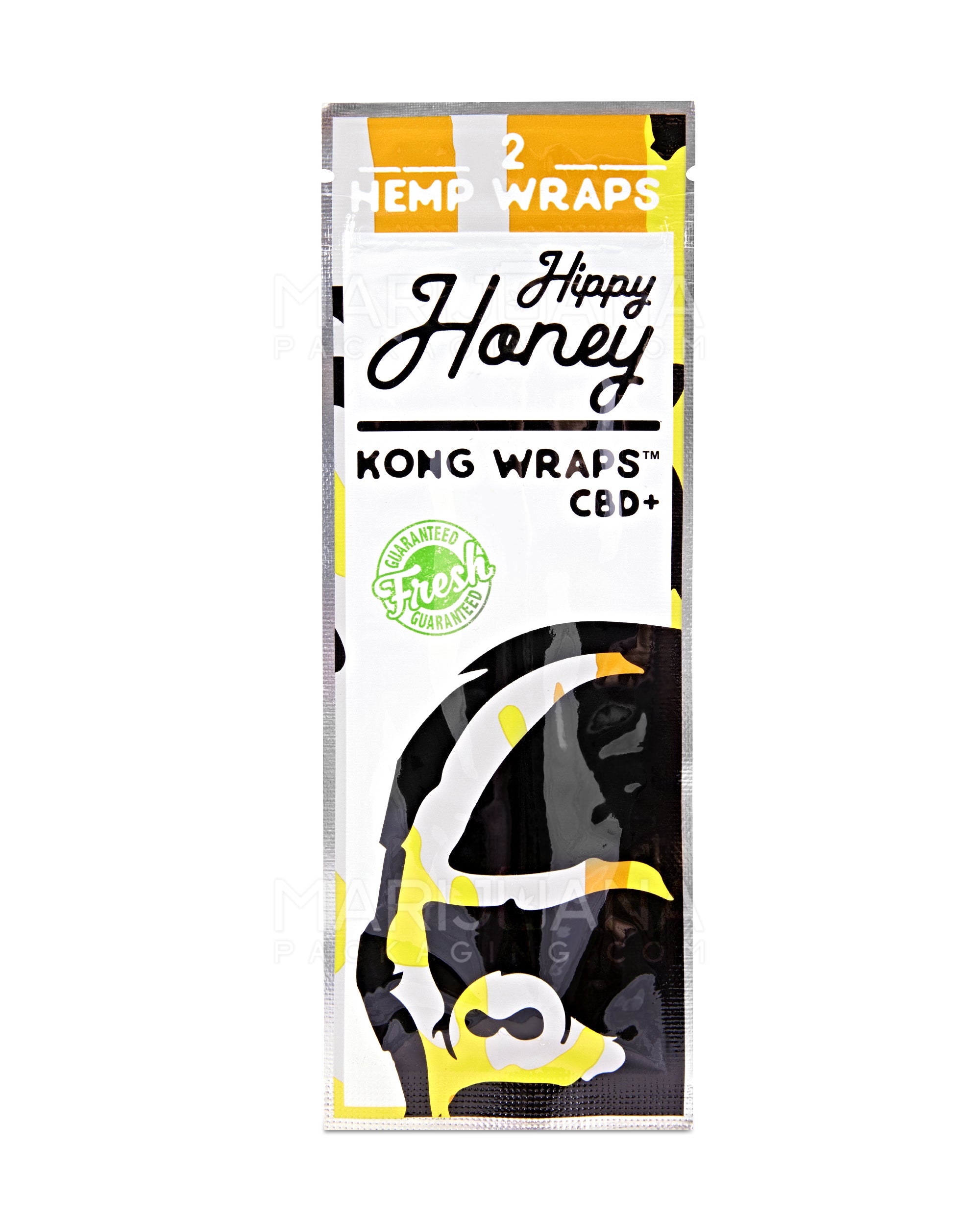 KONG WRAPS | 'Retail Display' Organic Hemp Blunt Wraps | CBD Infused - Hippy Honey - 25 Count