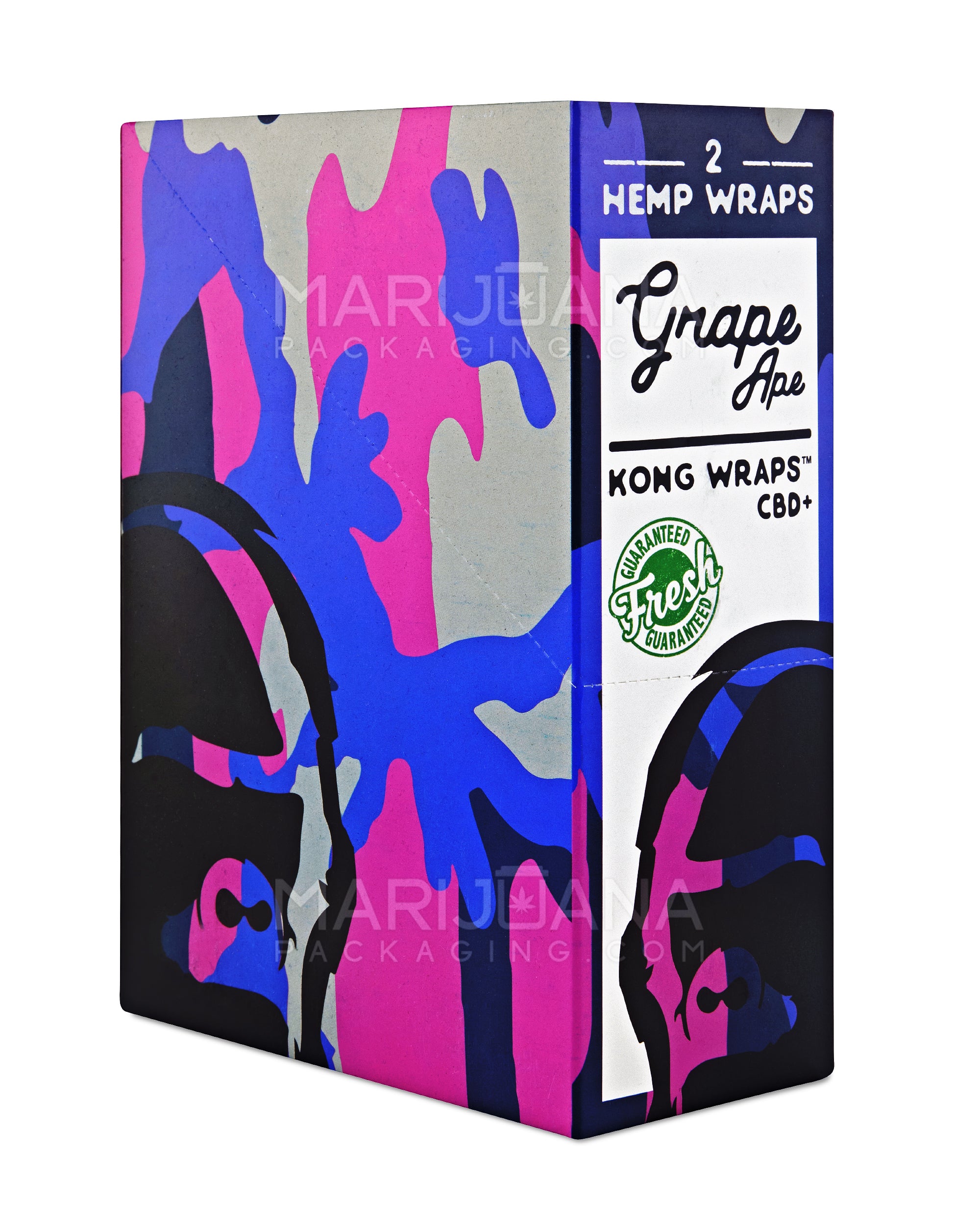 KONG WRAPS | 'Retail Display' Organic Hemp Blunt Wraps | CBD Infused - Grape Ape - 25 Count