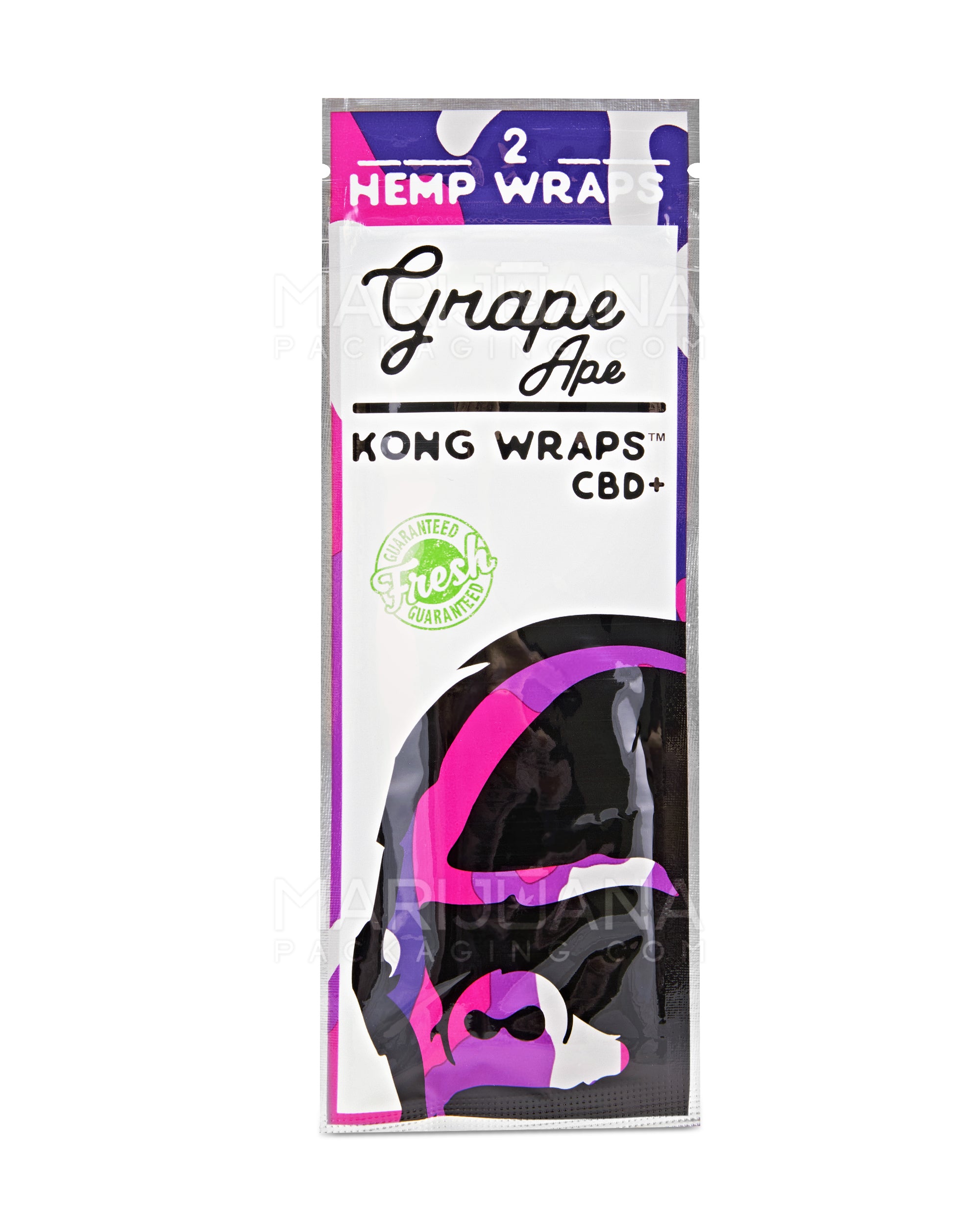 KONG WRAPS | 'Retail Display' Organic Hemp Blunt Wraps | CBD Infused - Grape Ape - 25 Count