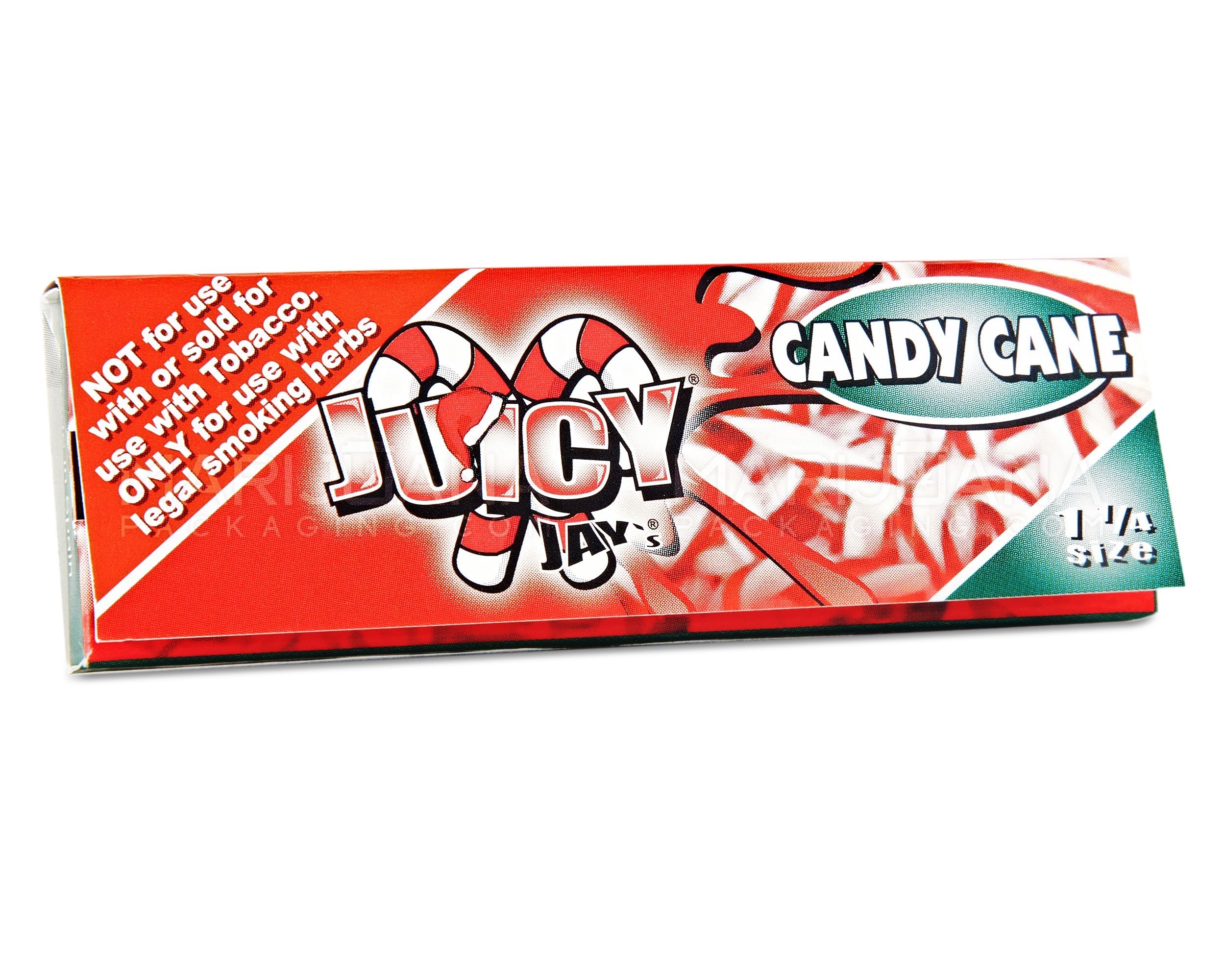 JUICY JAY'S | 'Retail Display' 1 1/4 Size Hemp Rolling Papers | 76mm - Candy Cane - 24 Count - 2