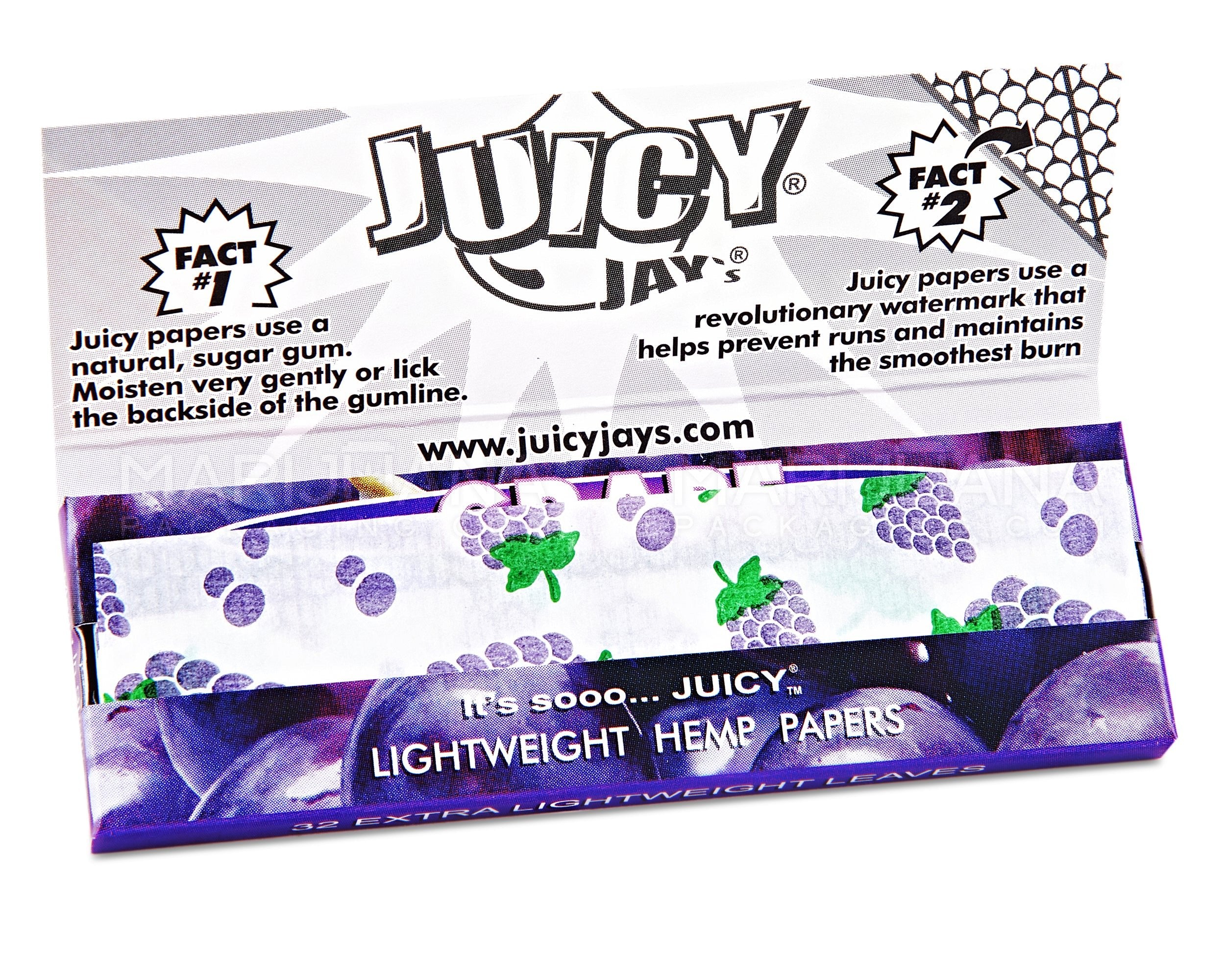 JUICY JAY'S | 'Retail Display' 1 1/4 Size Hemp Rolling Papers | 76mm - Grape - 24 Count - 3