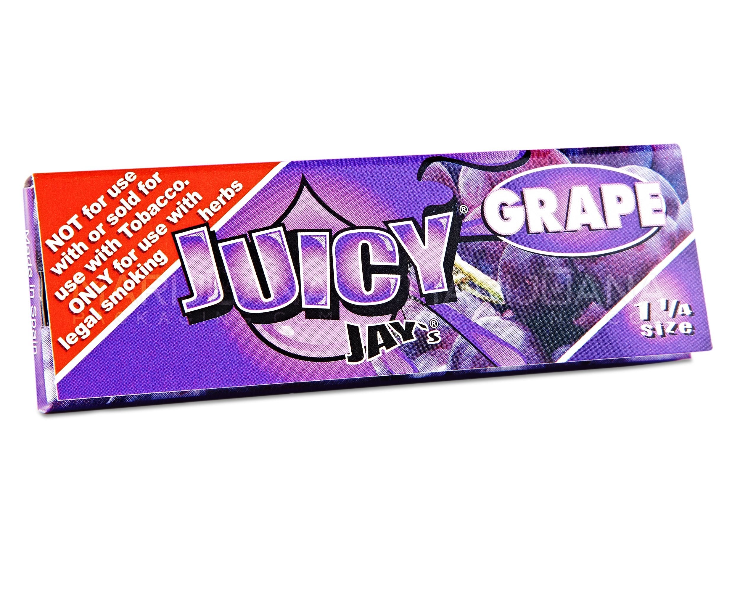 JUICY JAY'S | 'Retail Display' 1 1/4 Size Hemp Rolling Papers | 76mm - Grape - 24 Count - 2