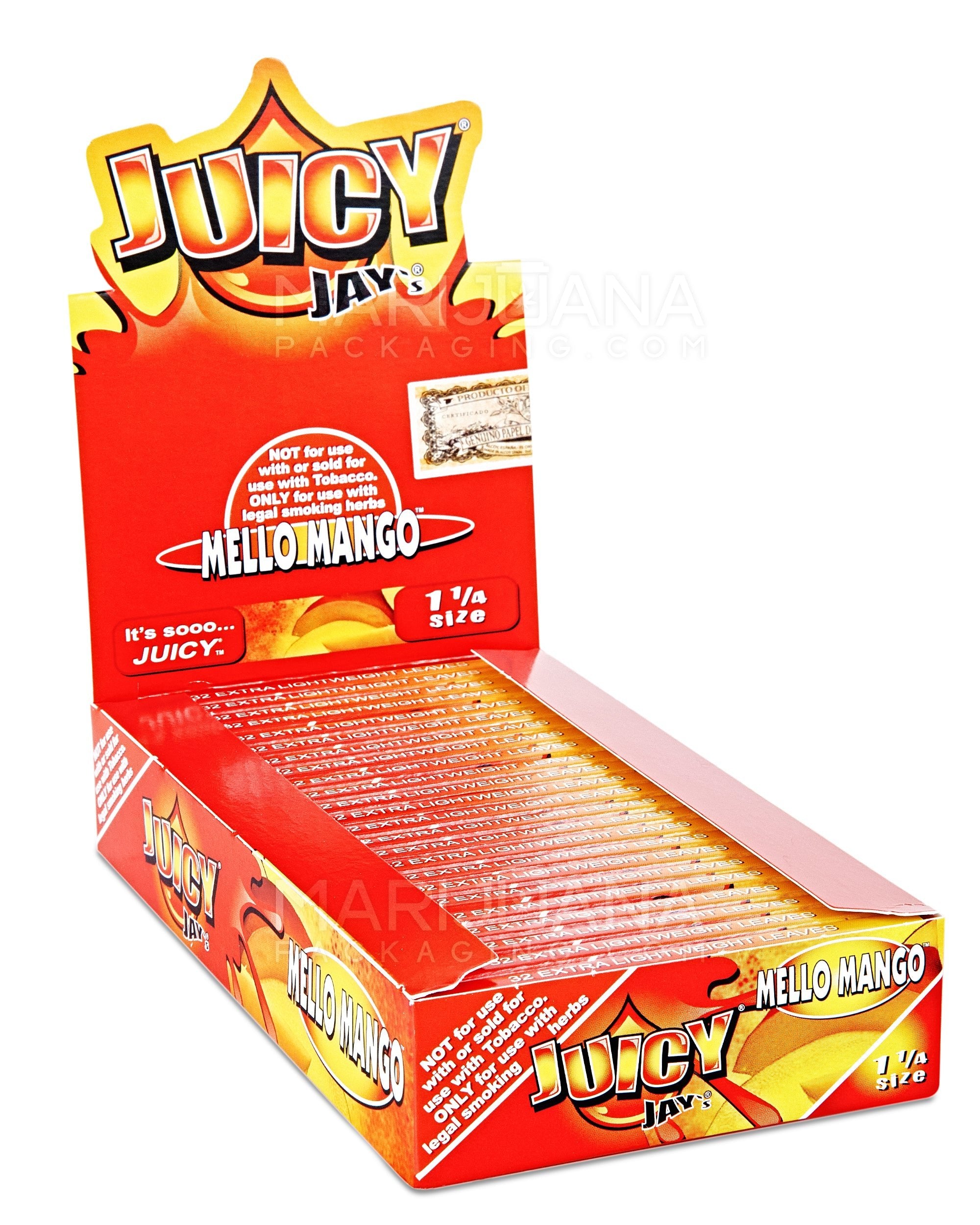 JUICY JAY'S | 'Retail Display' 1 1/4 Size Hemp Rolling Papers | 76mm - Mello Mango - 24 Count - 1