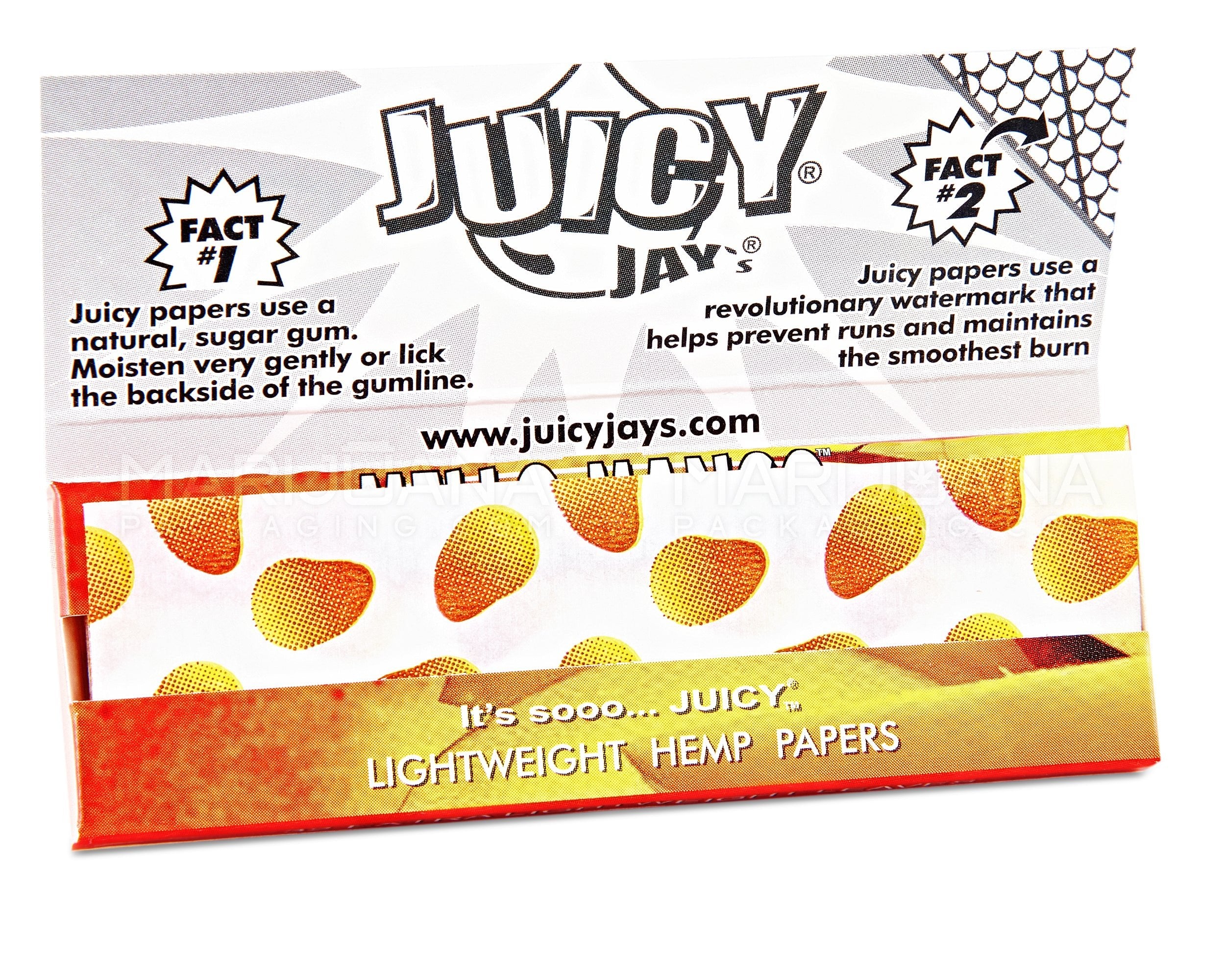 JUICY JAY'S | 'Retail Display' 1 1/4 Size Hemp Rolling Papers | 76mm - Mello Mango - 24 Count - 3